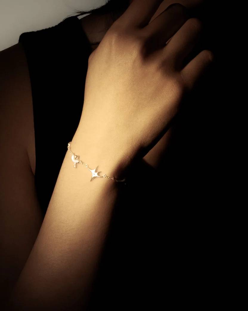 Sept 925 Silver Bracelet in Matte White