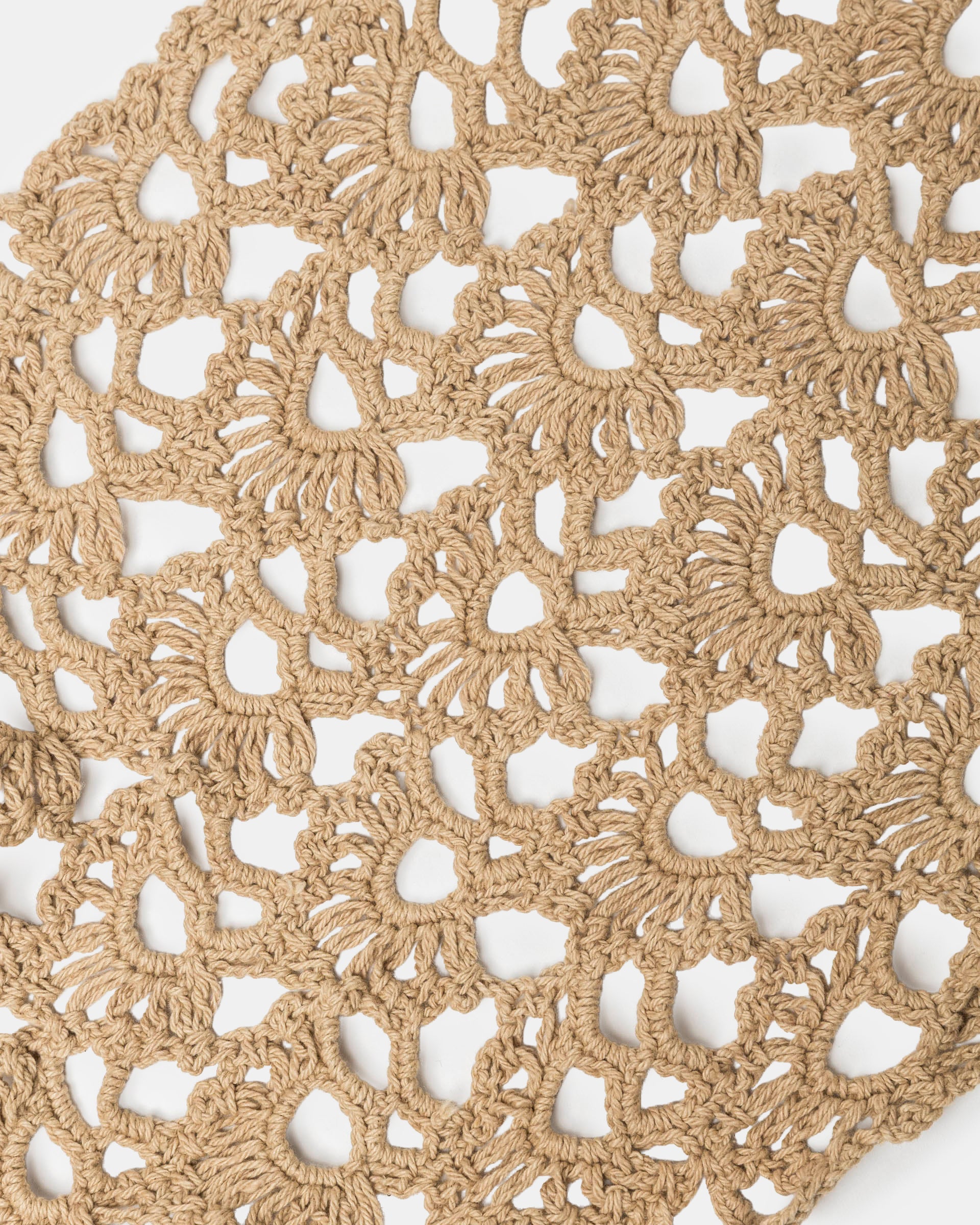 Crochet Scarf in Beige