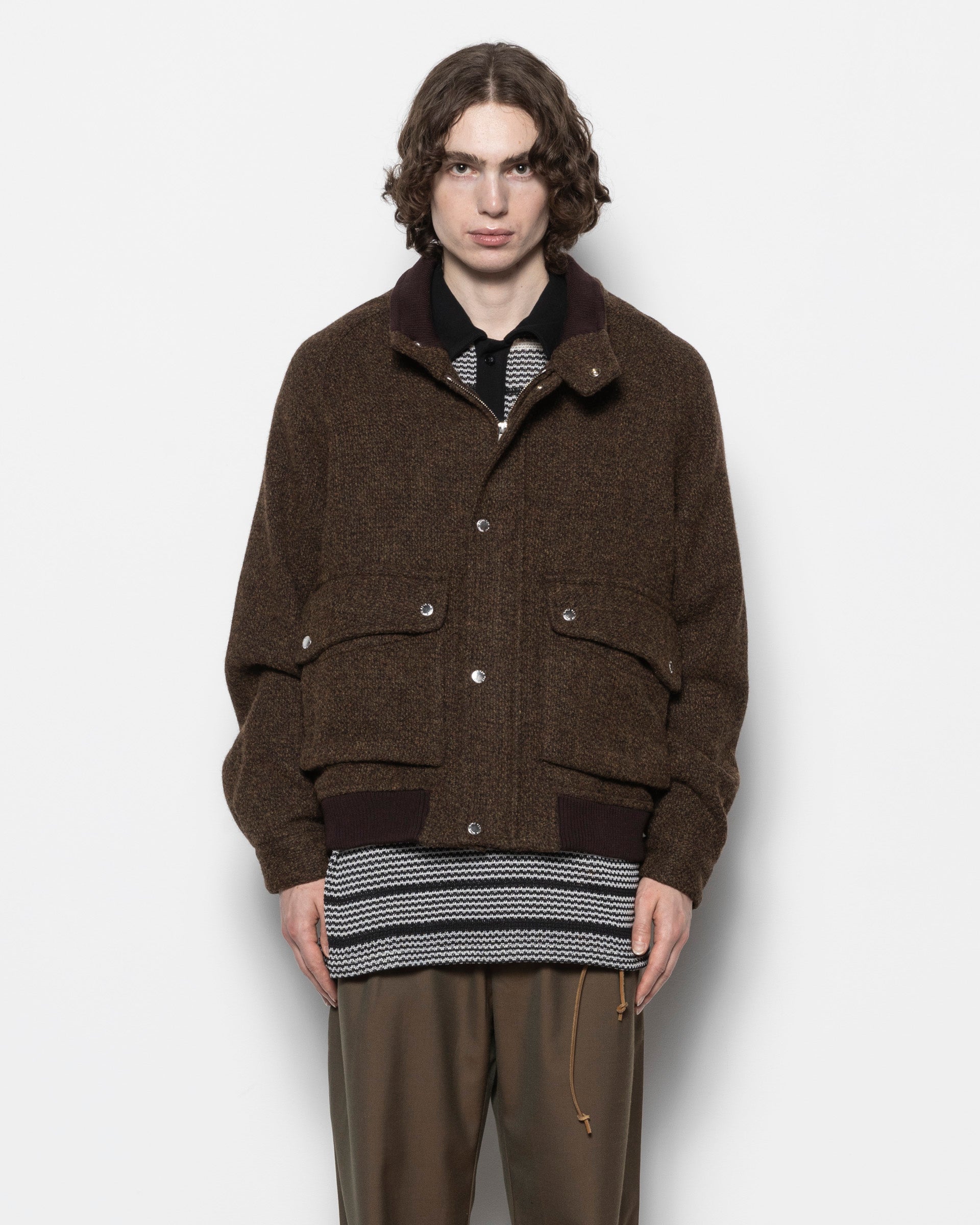 Flight Jacket in Heritage Tweed Brown