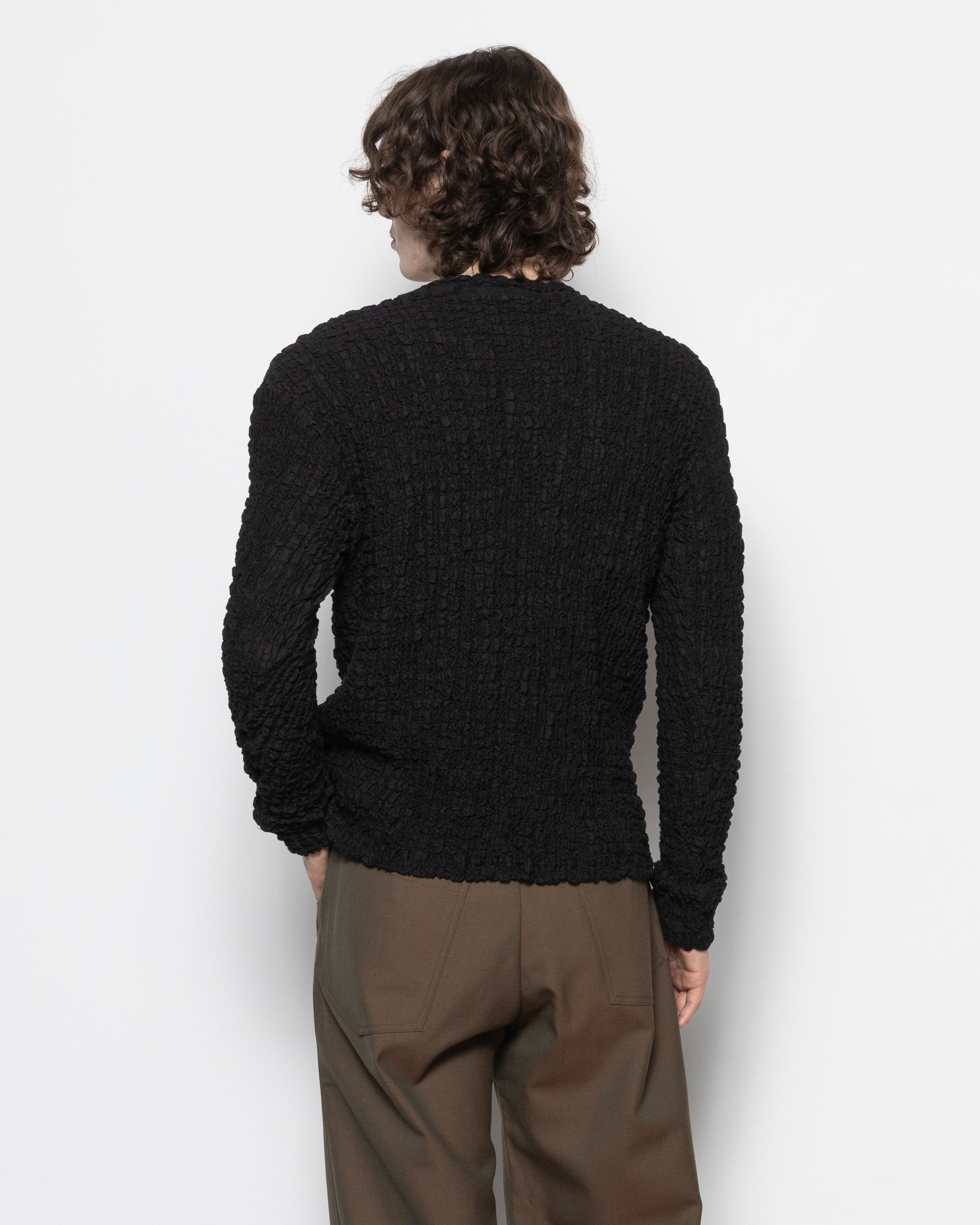 Pop Corn Jersey L/S Tee in Black