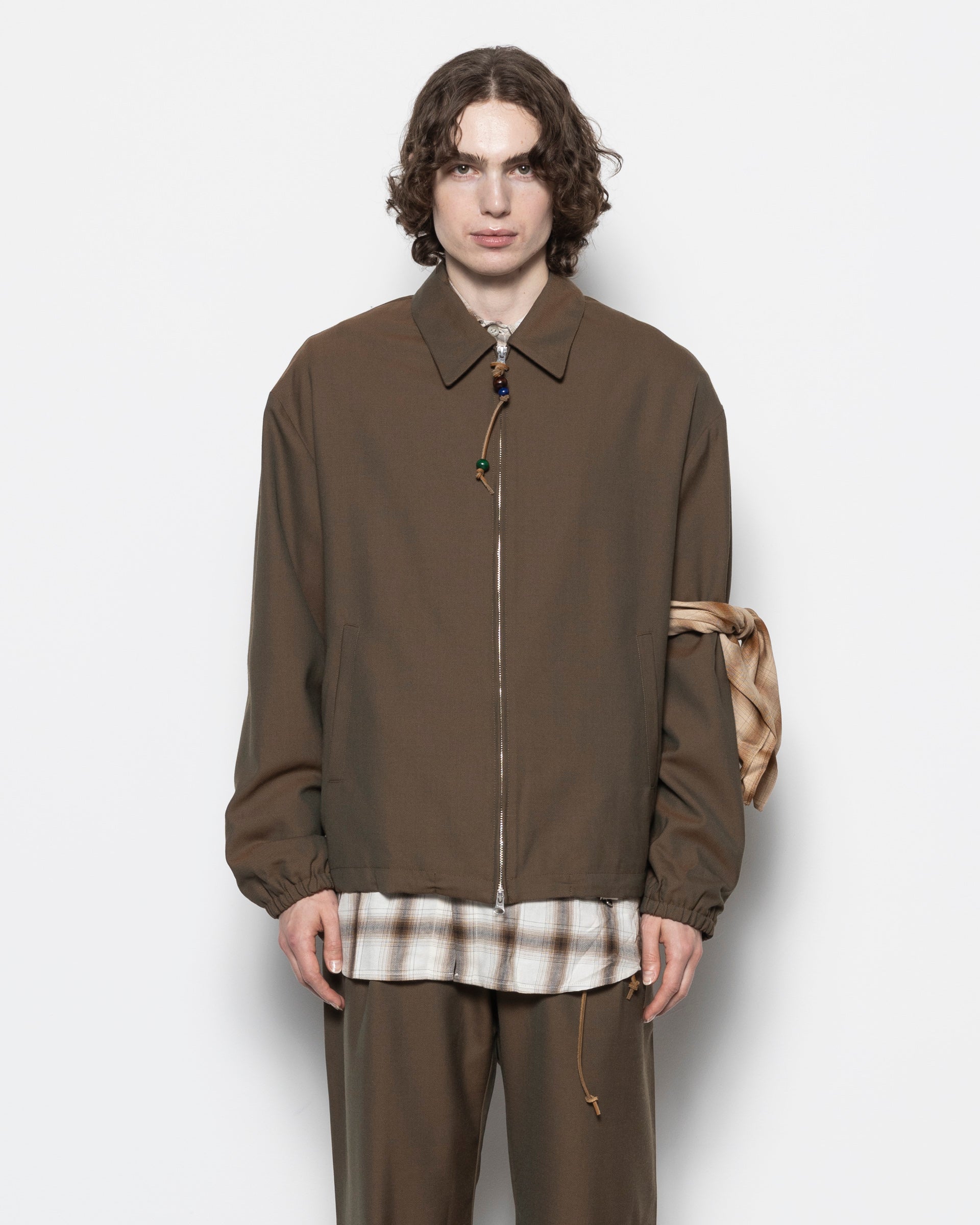 Slim Coach Jacket in Brown