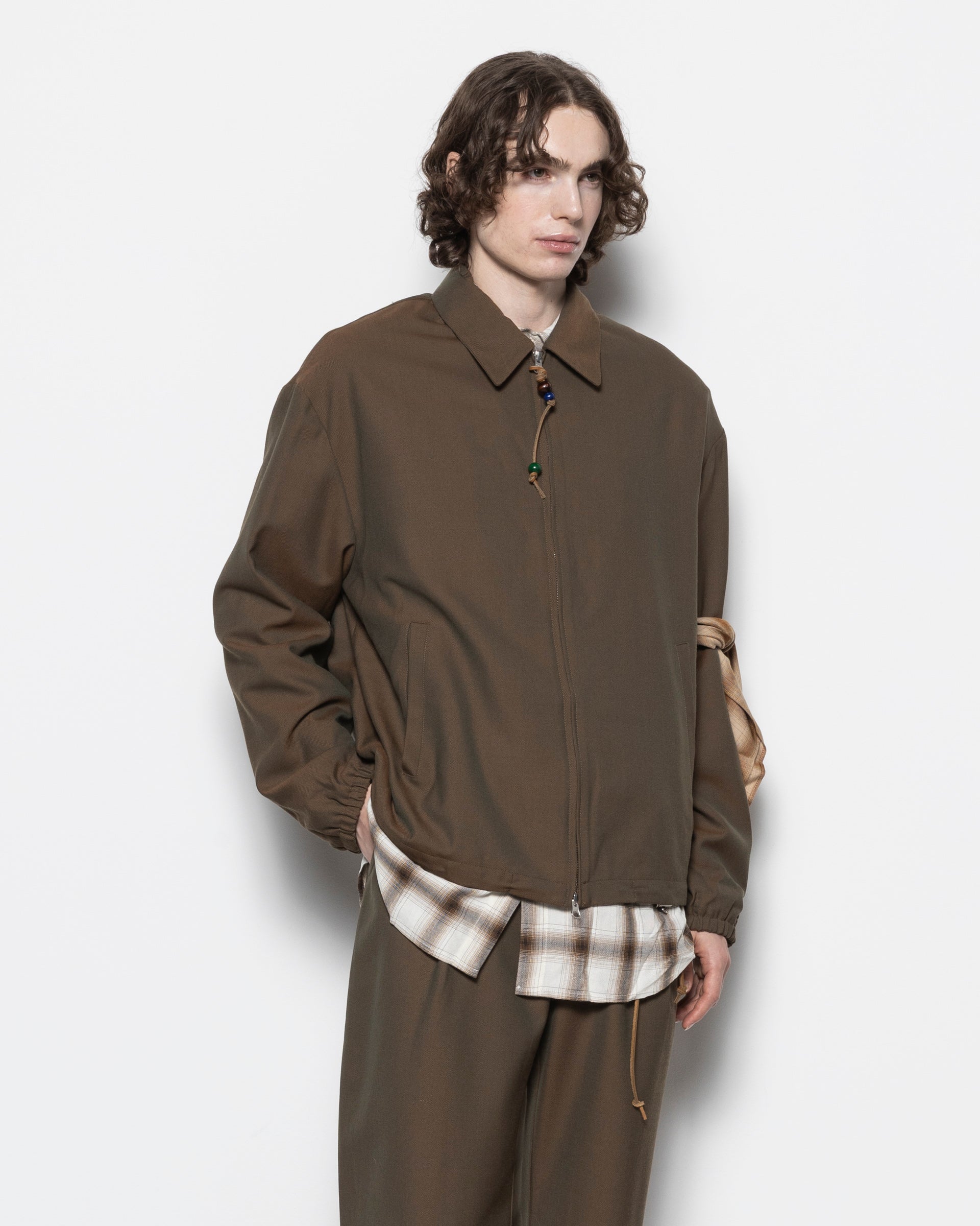 Slim Coach Jacket in Brown