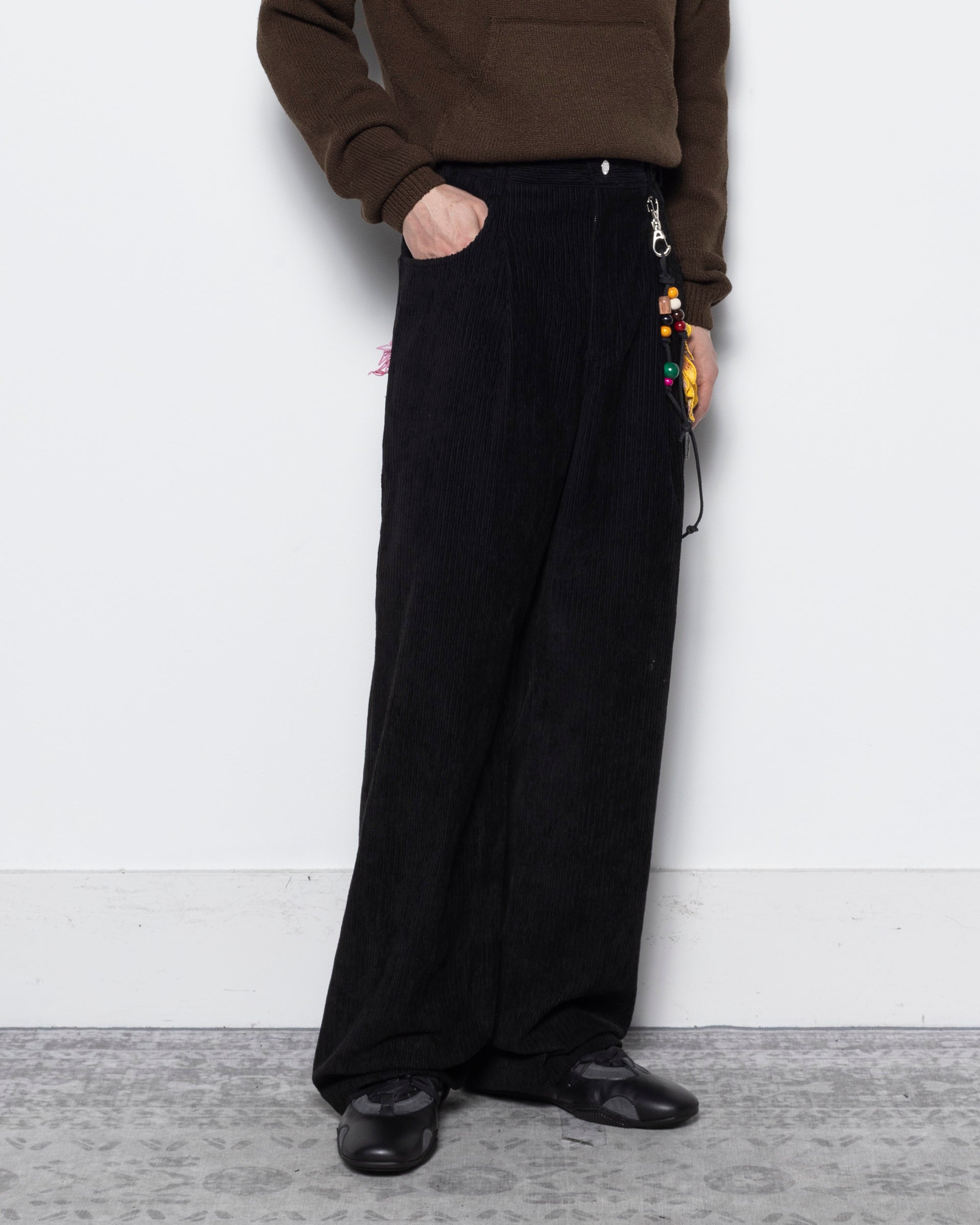 "Flower" Boyfriend Jeans in Black