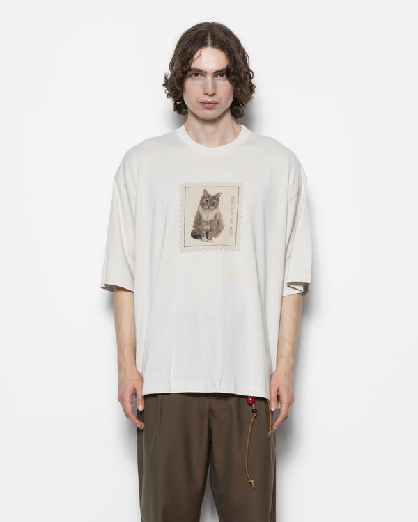 Minou Stamp Gym Tee in Off White