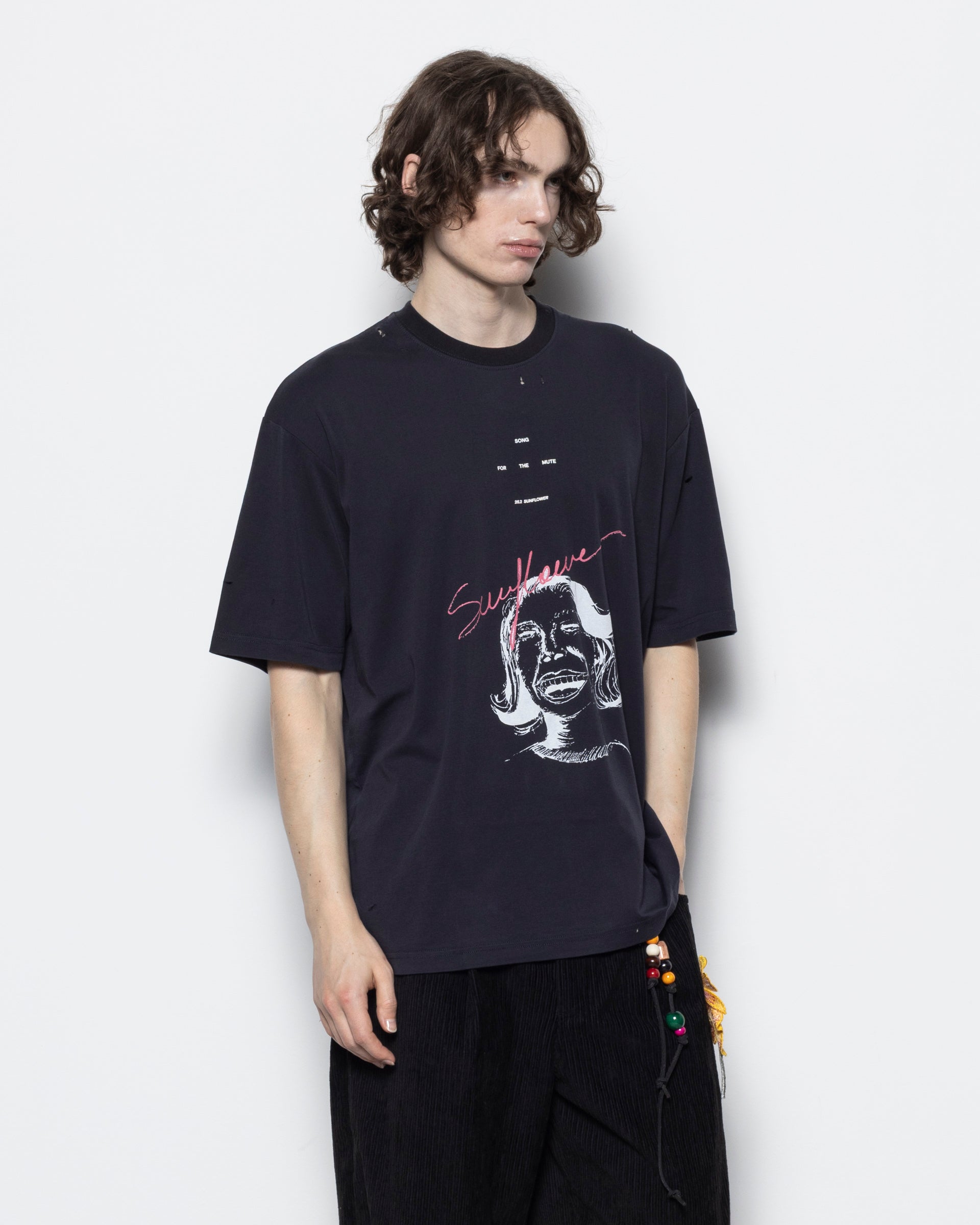 Sunflower Oversized Tee in Navy