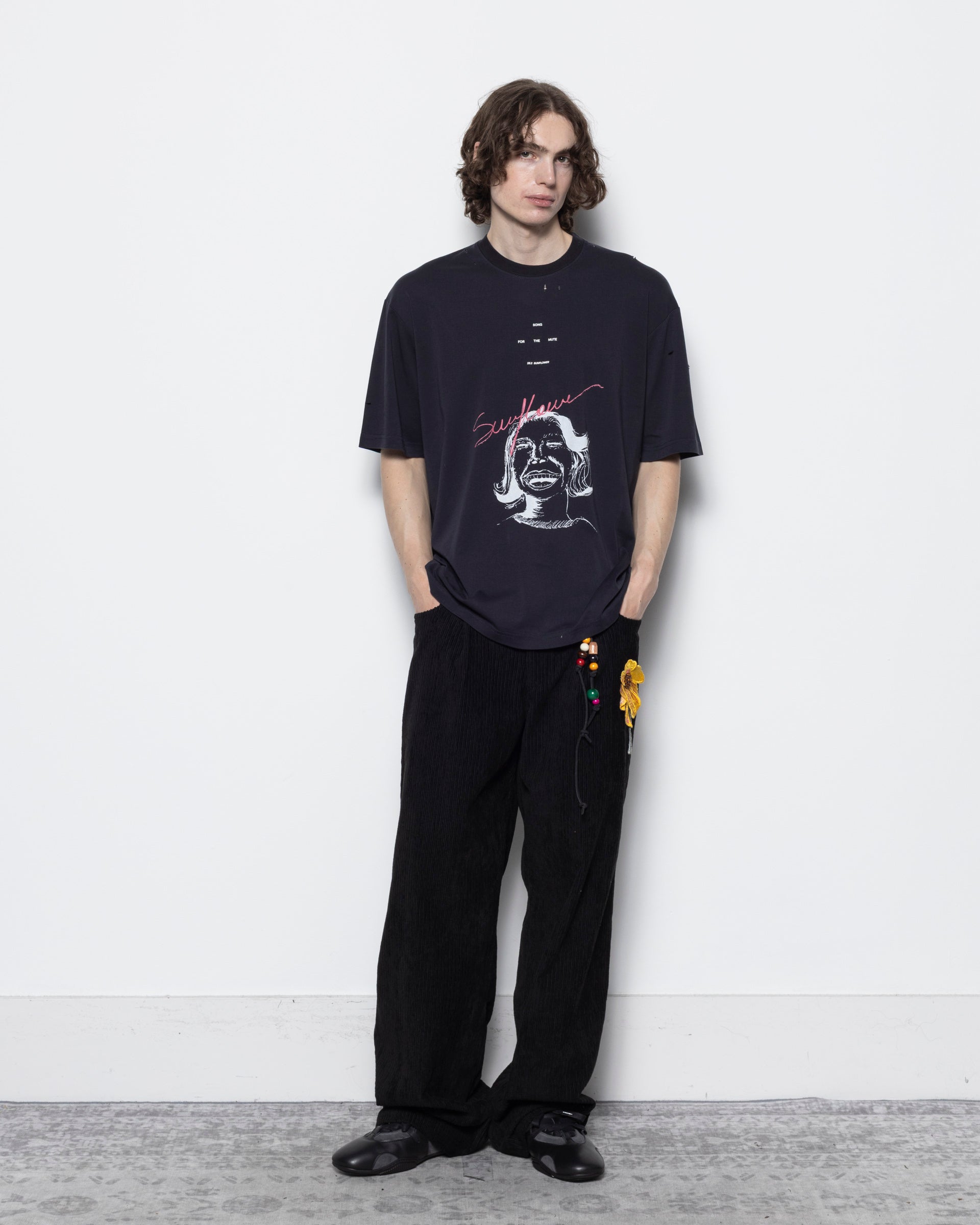 Sunflower Oversized Tee in Navy