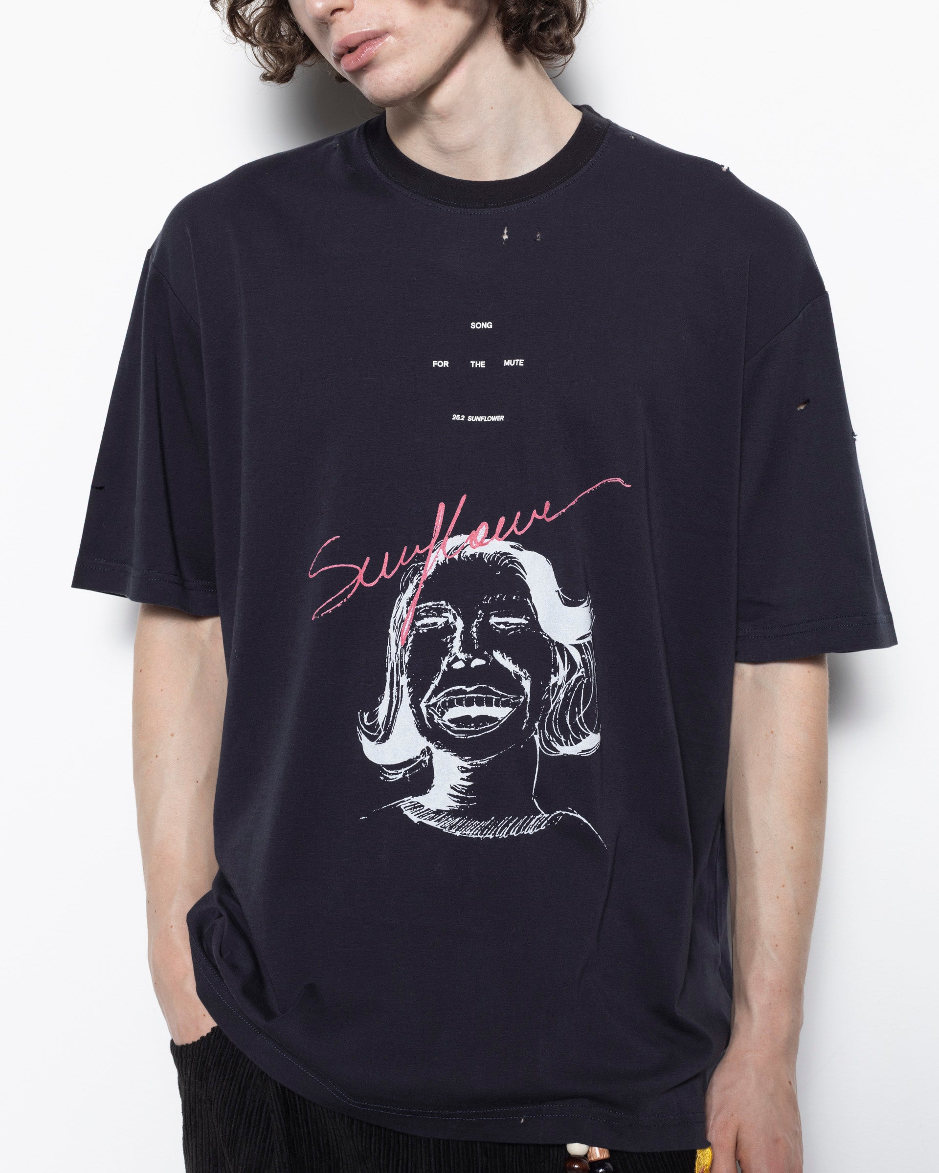 Sunflower Oversized Tee in Navy