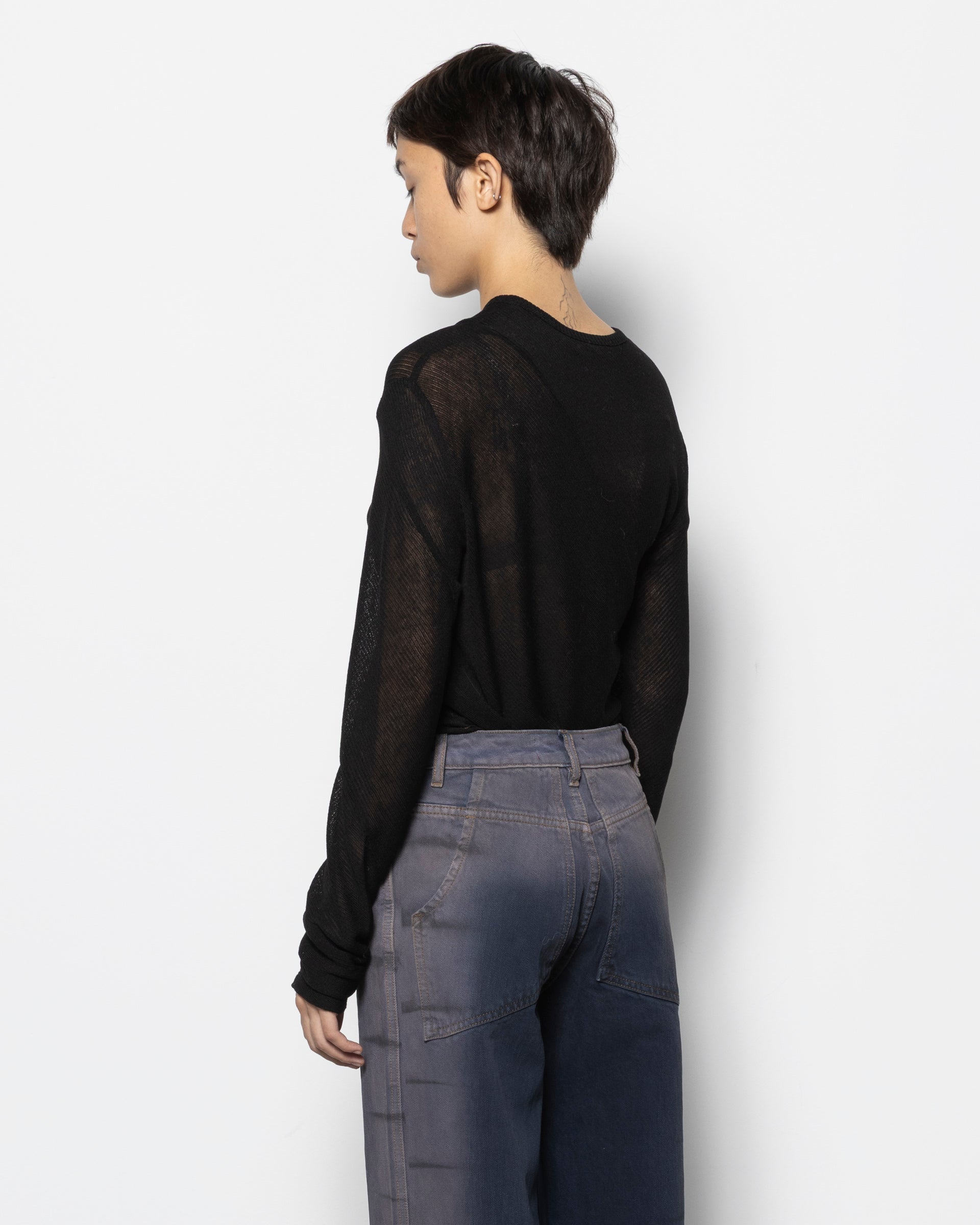 Spiral Long Sleeve in Jet Black