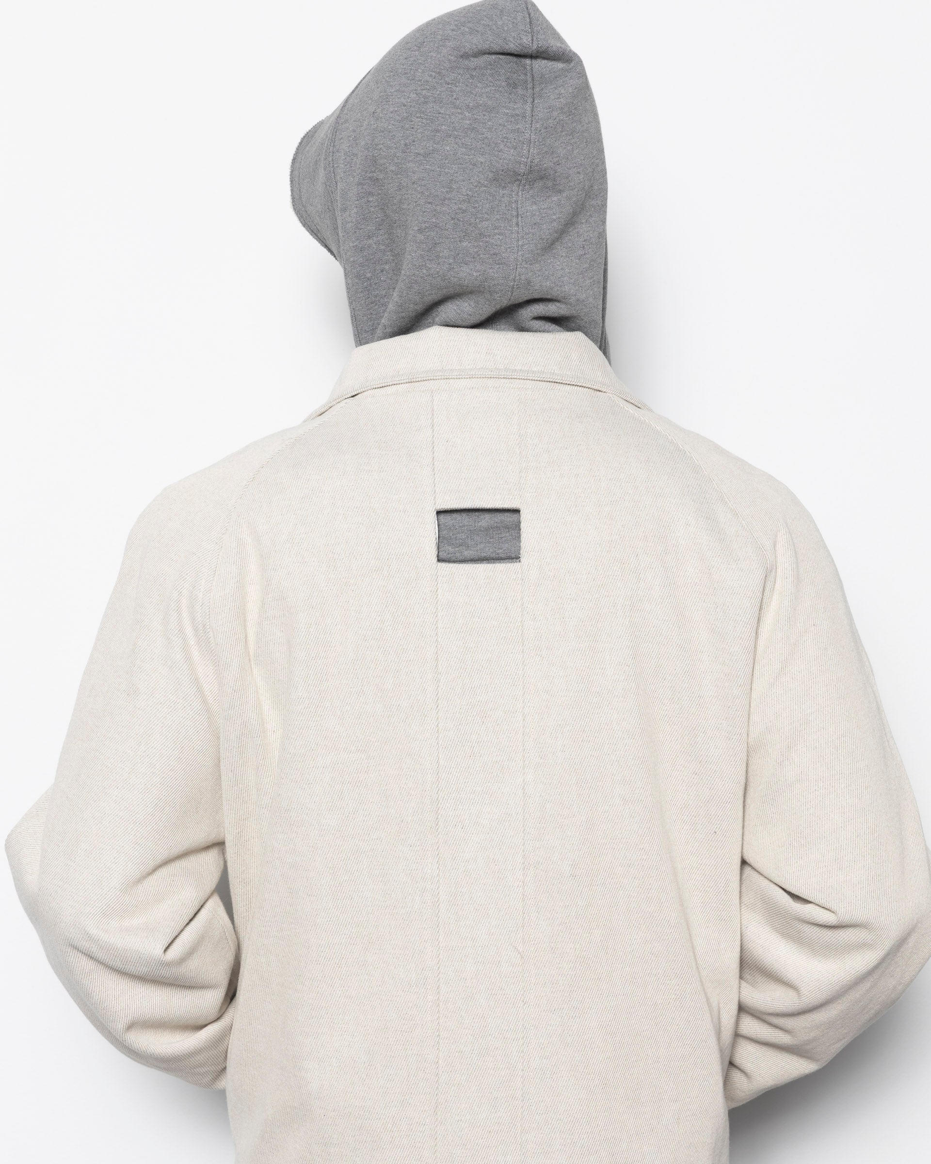 Strap Ribbon Athlete's Jacket in Egg Shell