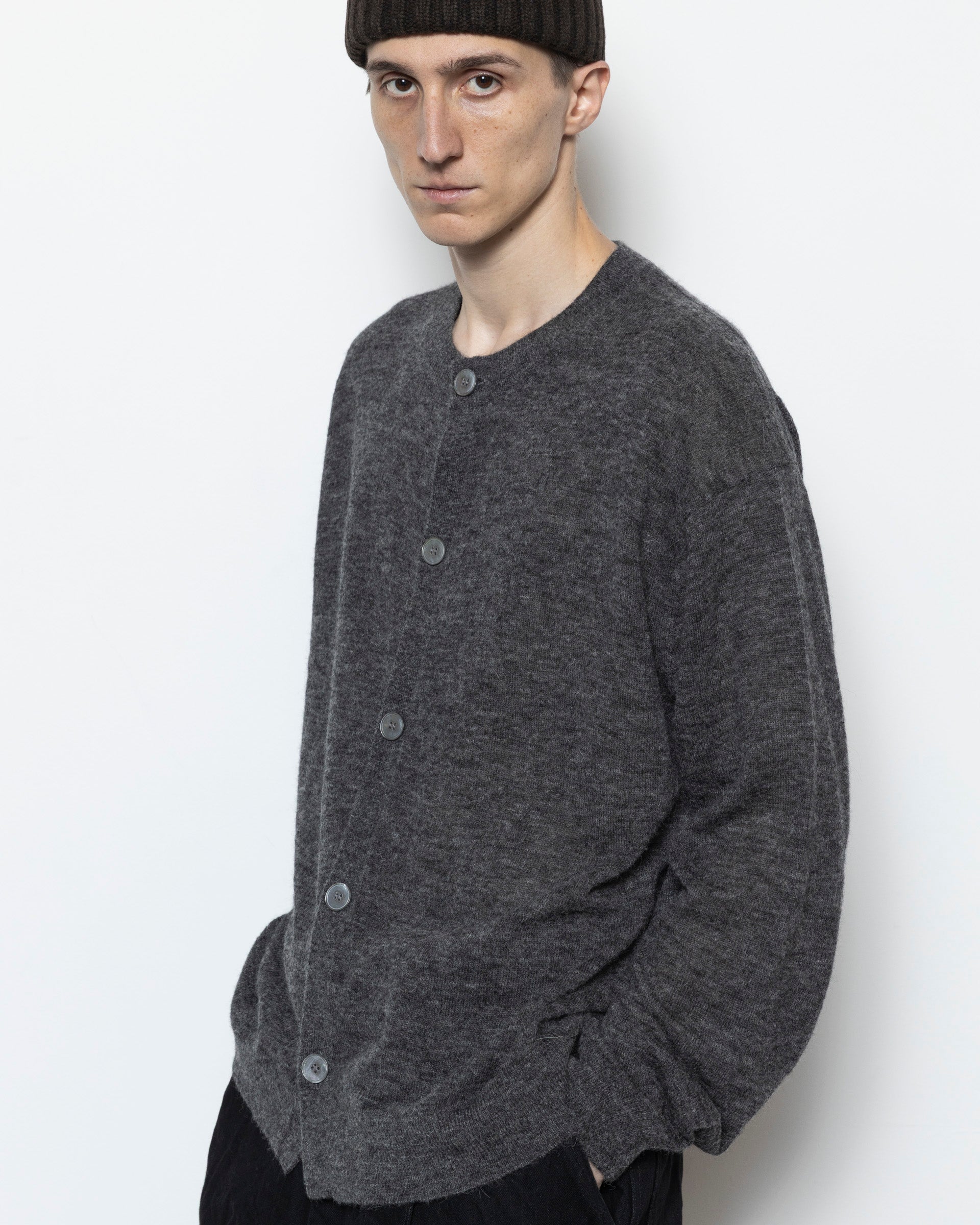 Andres Knit Cardigan in Grey