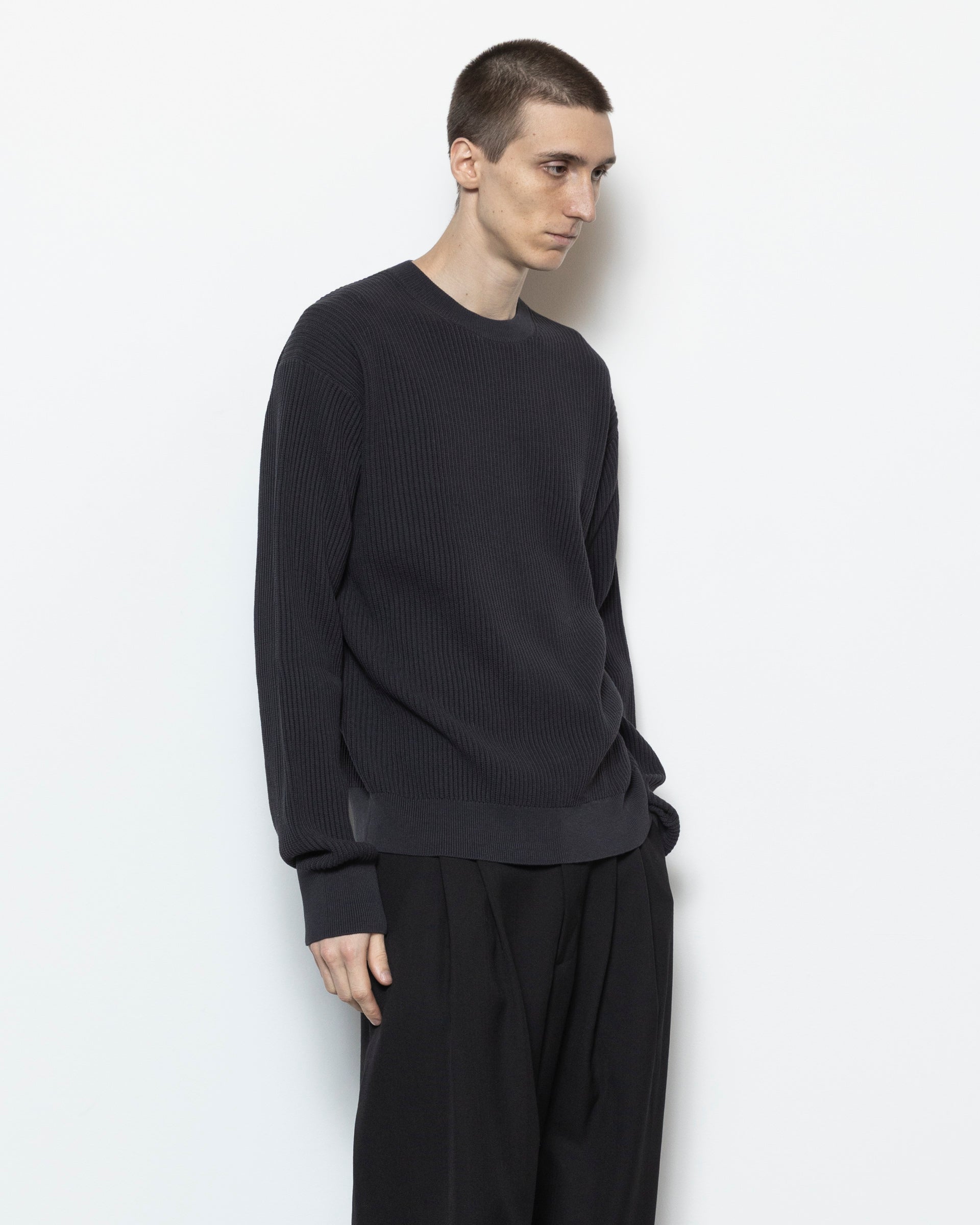 Arda Knit Crewneck in Pewter