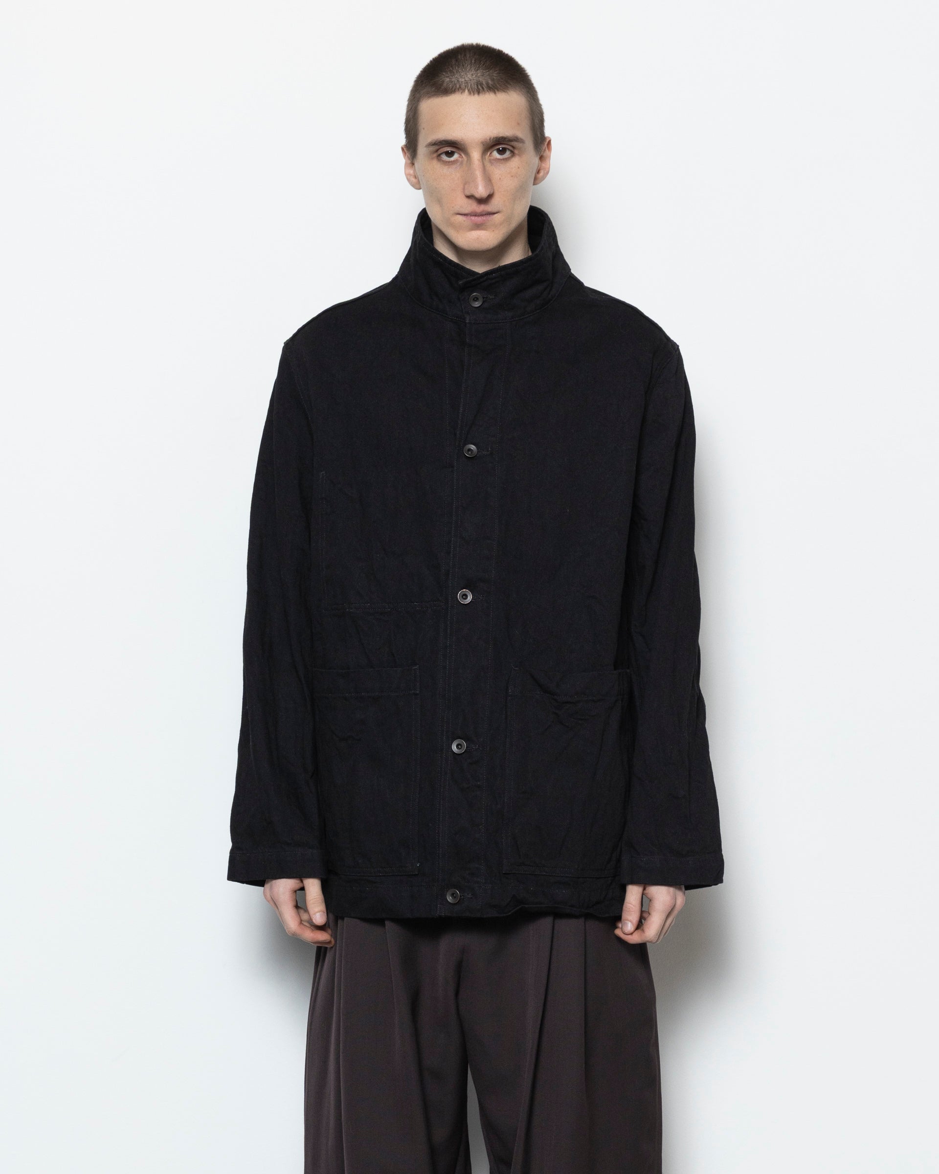 Studio Nicholson District Denim Jacket in Black | RODEN GRAY