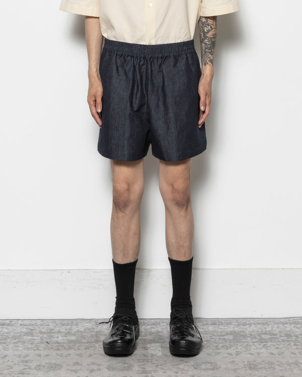 Elio Cropped Shorts in Indigo
