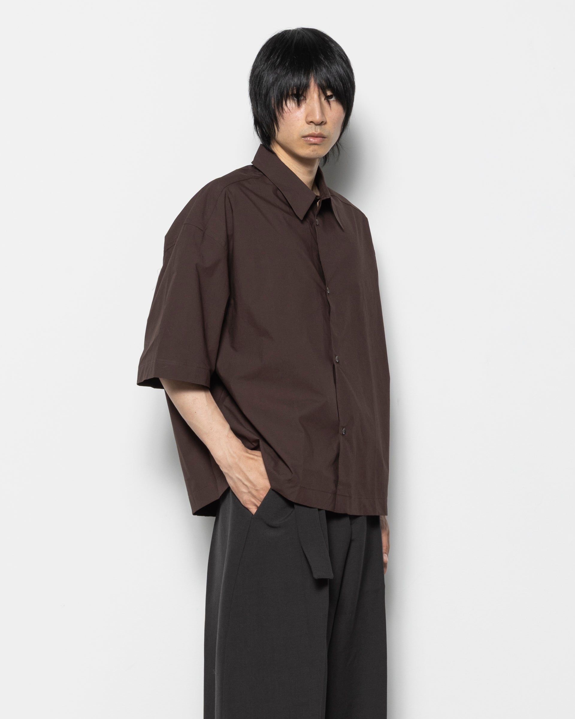 Sanko Short Sleeve Shirt in Cocoa Brown