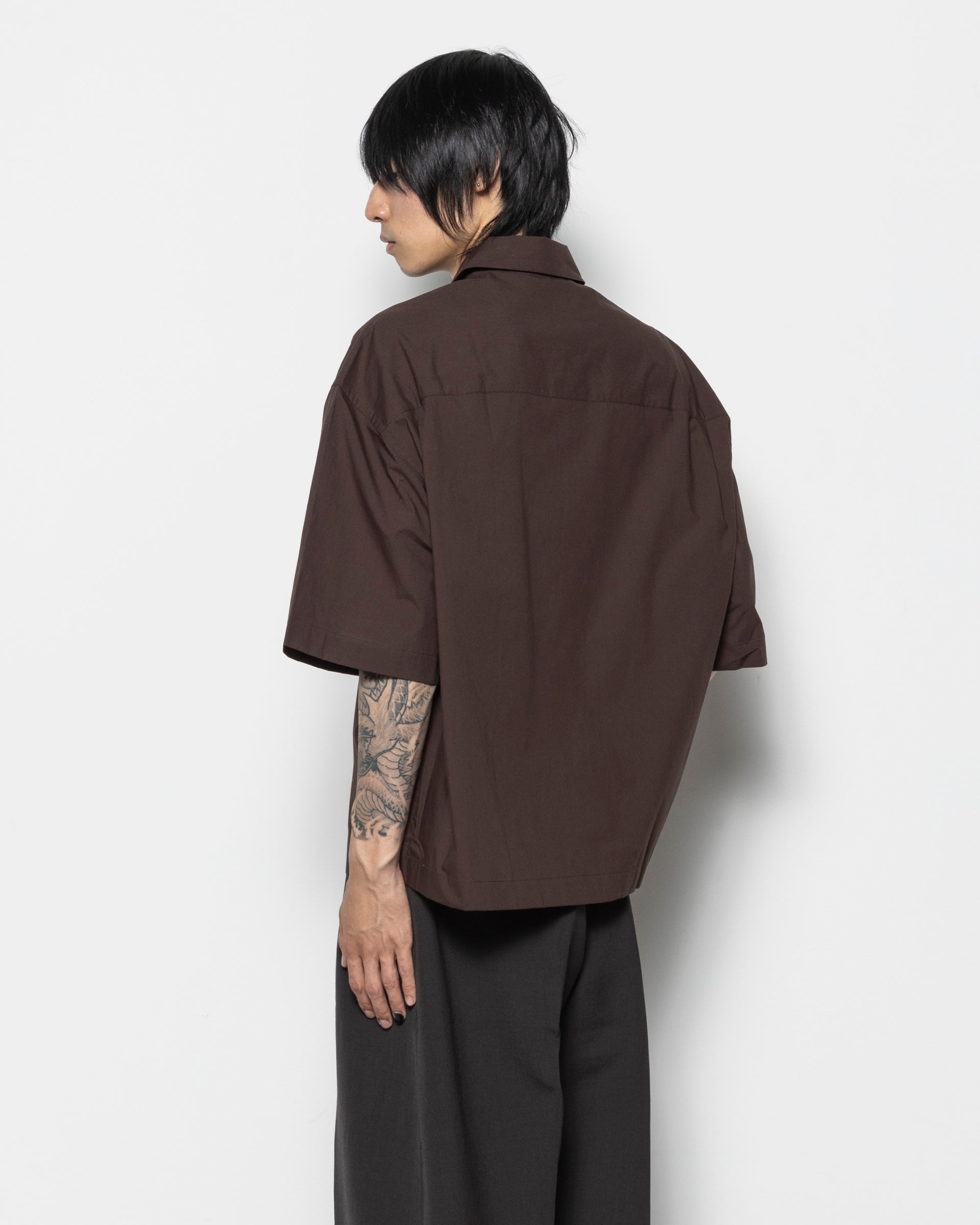 Sanko Short Sleeve Shirt in Cocoa Brown