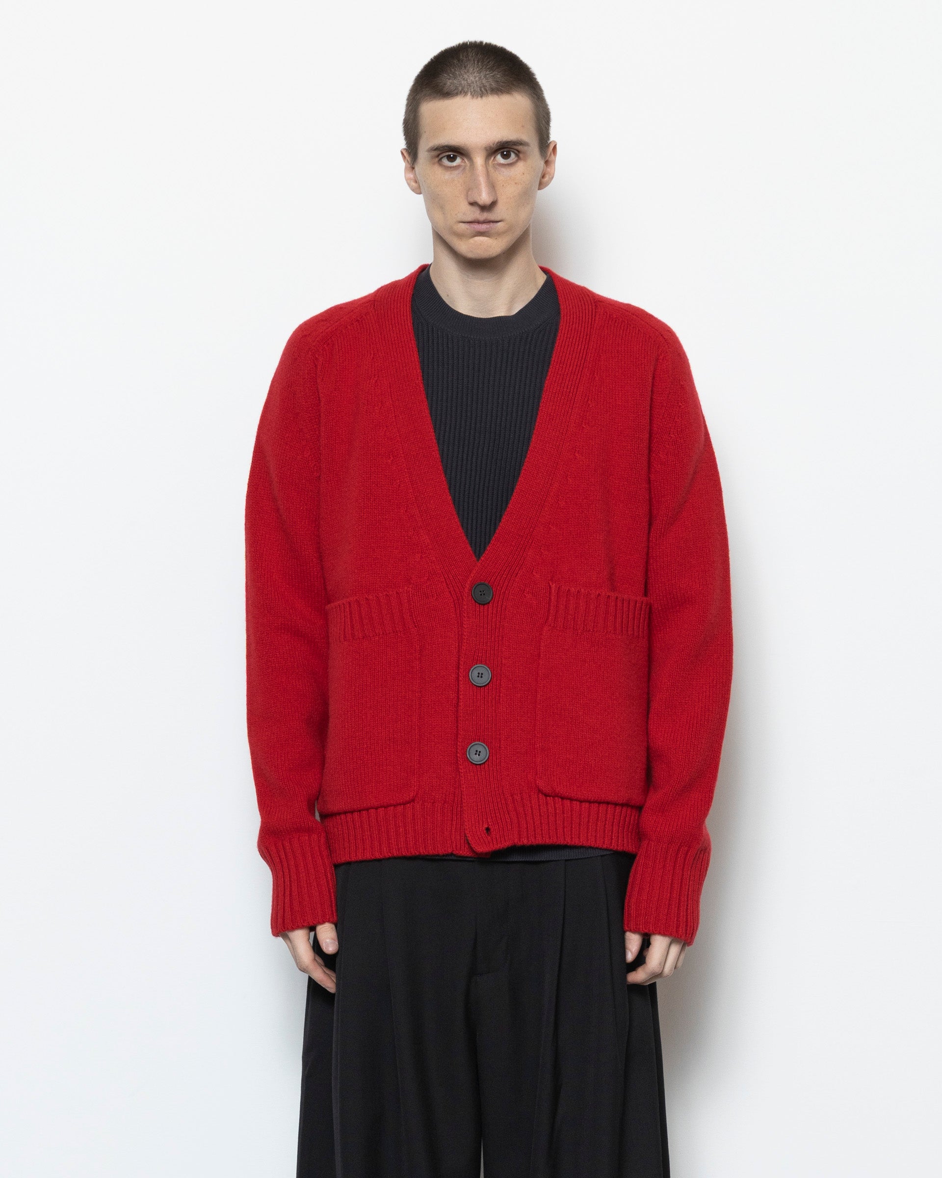 Sen Knit Cardigan in Red