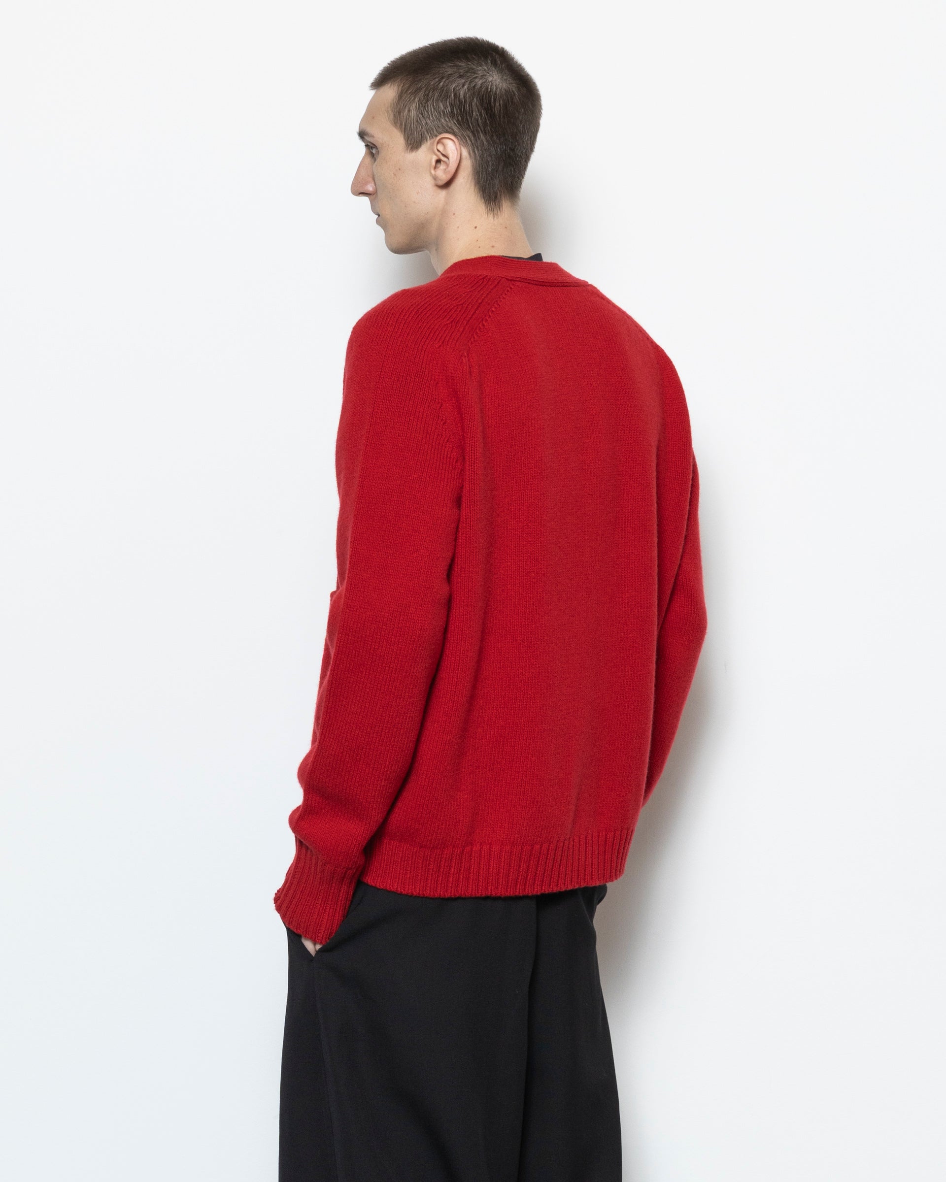 Sen Knit Cardigan in Red