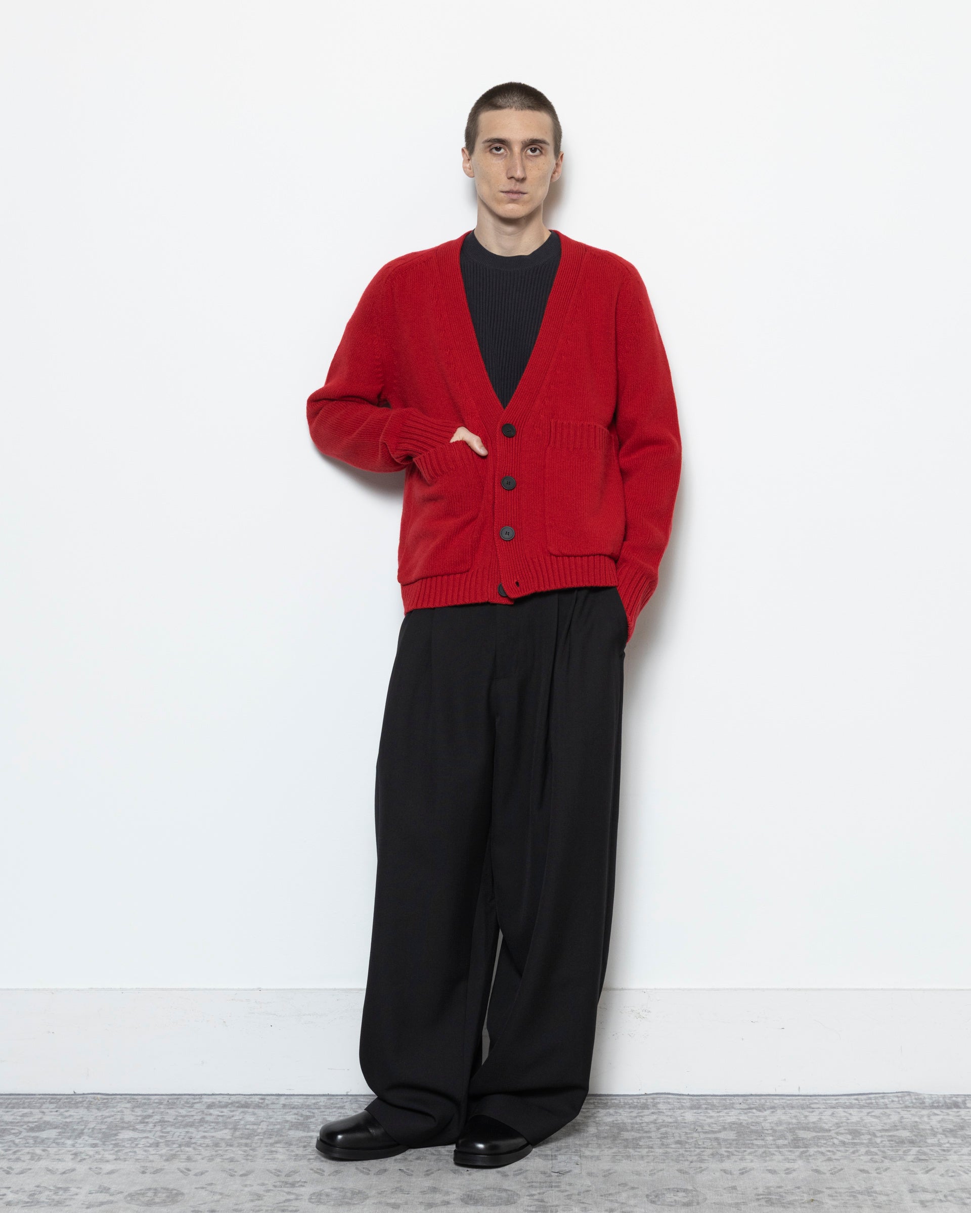 Sen Knit Cardigan in Red