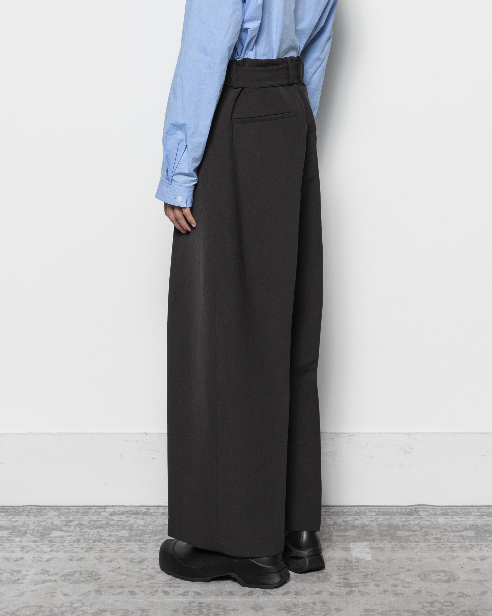 Vital Belted Pants in Black Grape