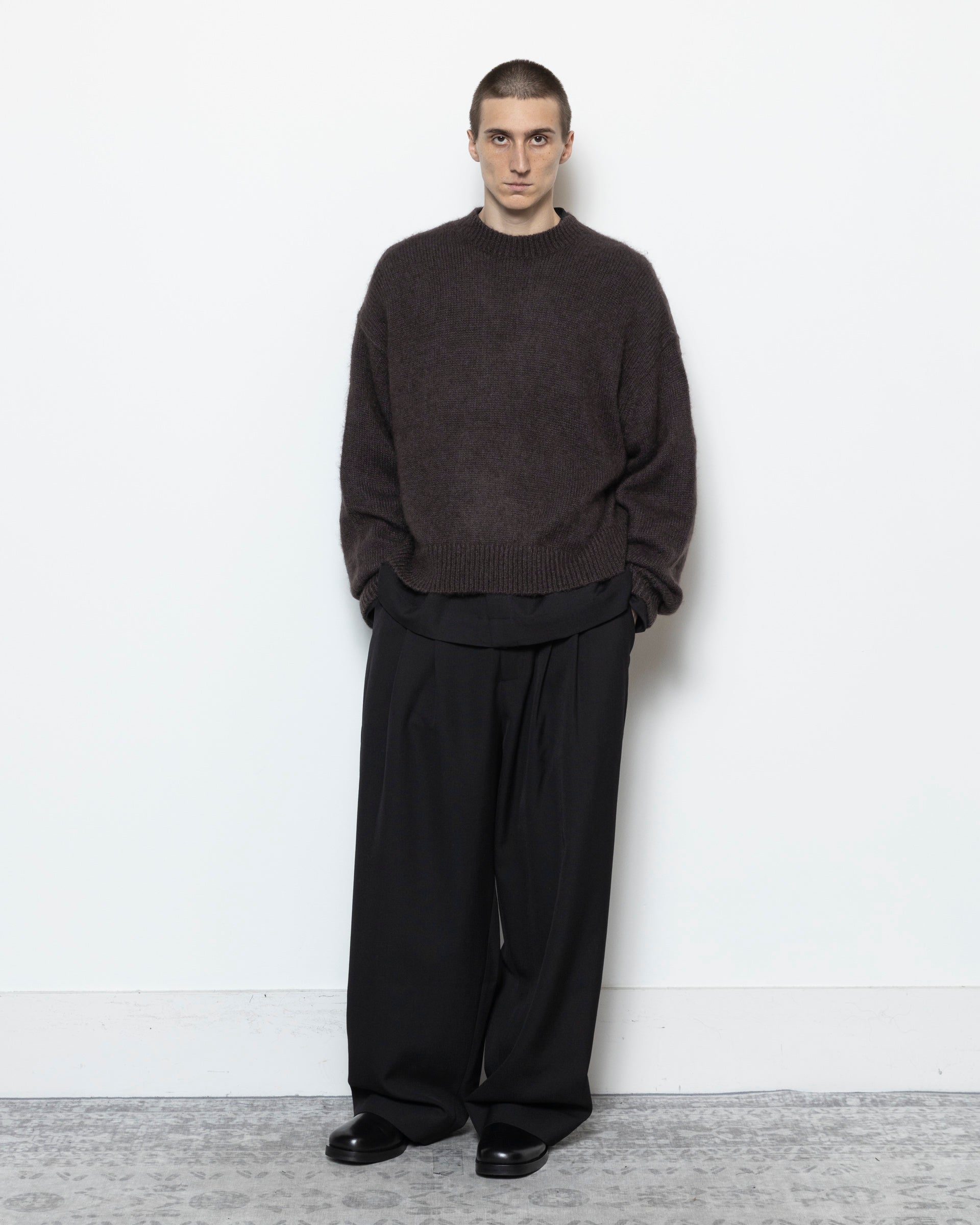 Wynn Knit Crewneck in Espresso