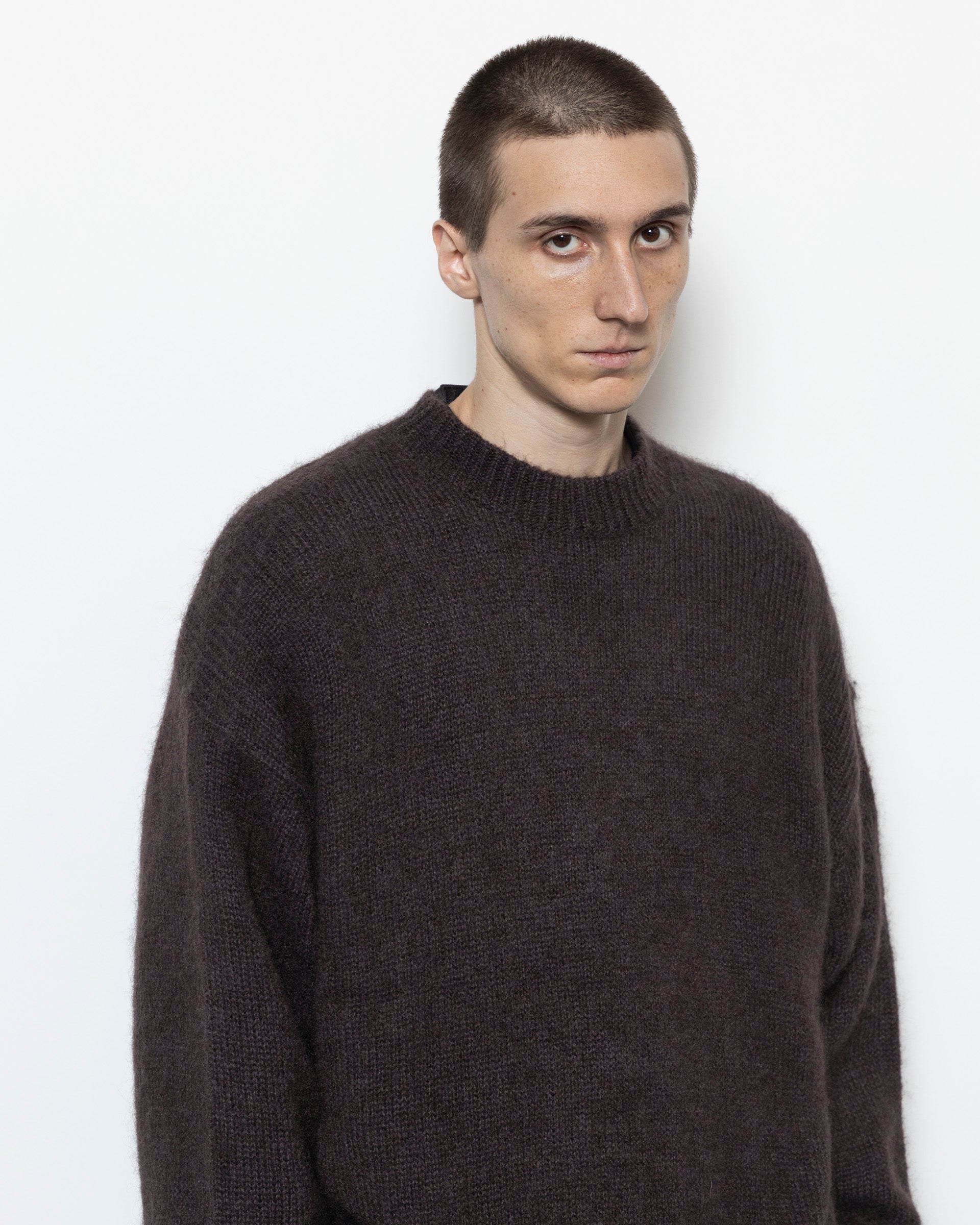 Wynn Knit Crewneck in Espresso