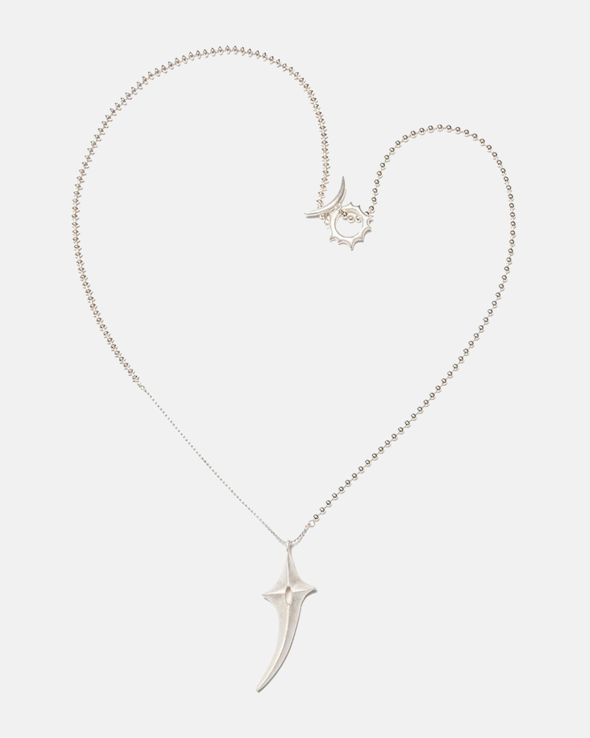 Atma 925 Silver Necklace in Matte White