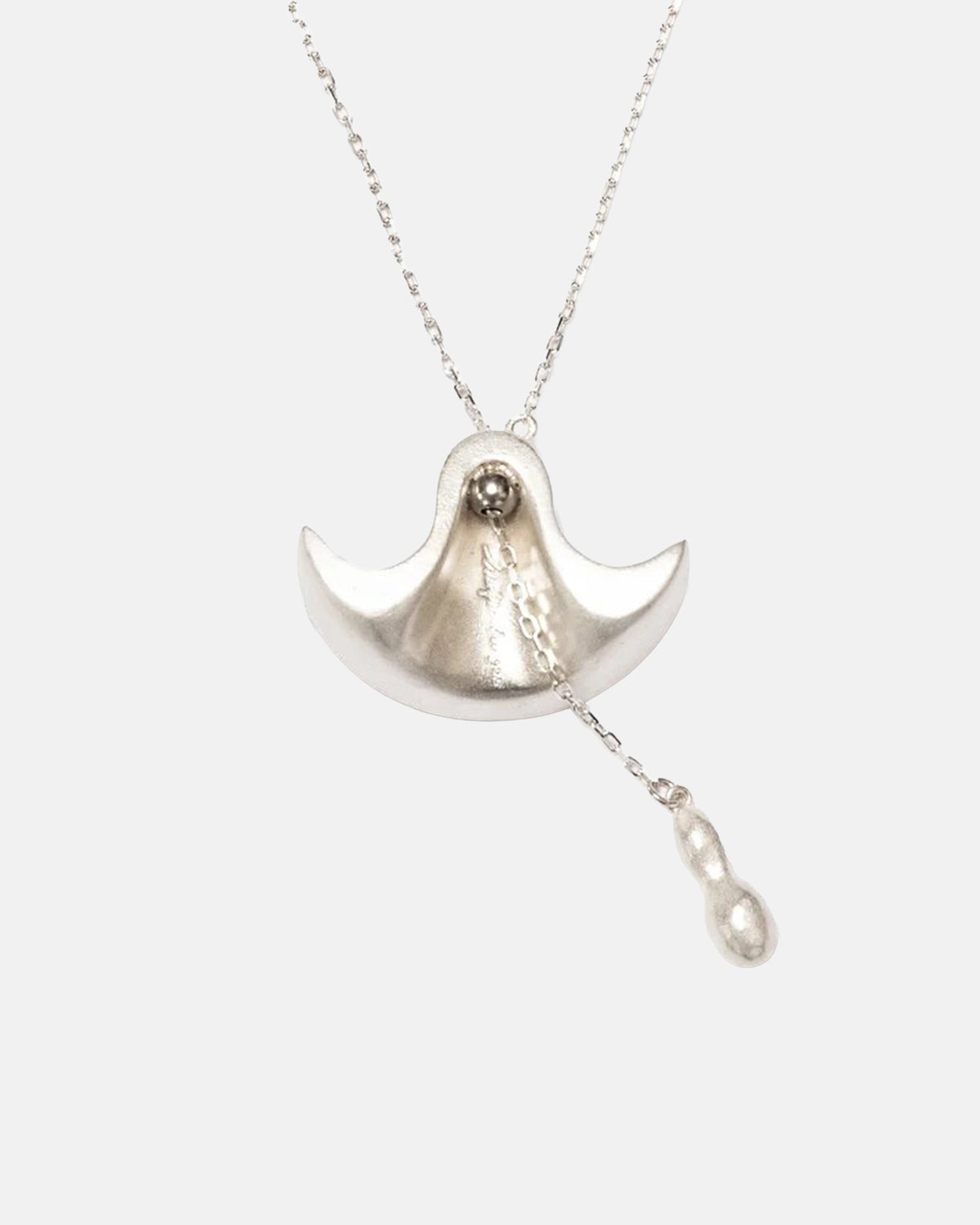 Hun 925 Silver Necklace in Matte White