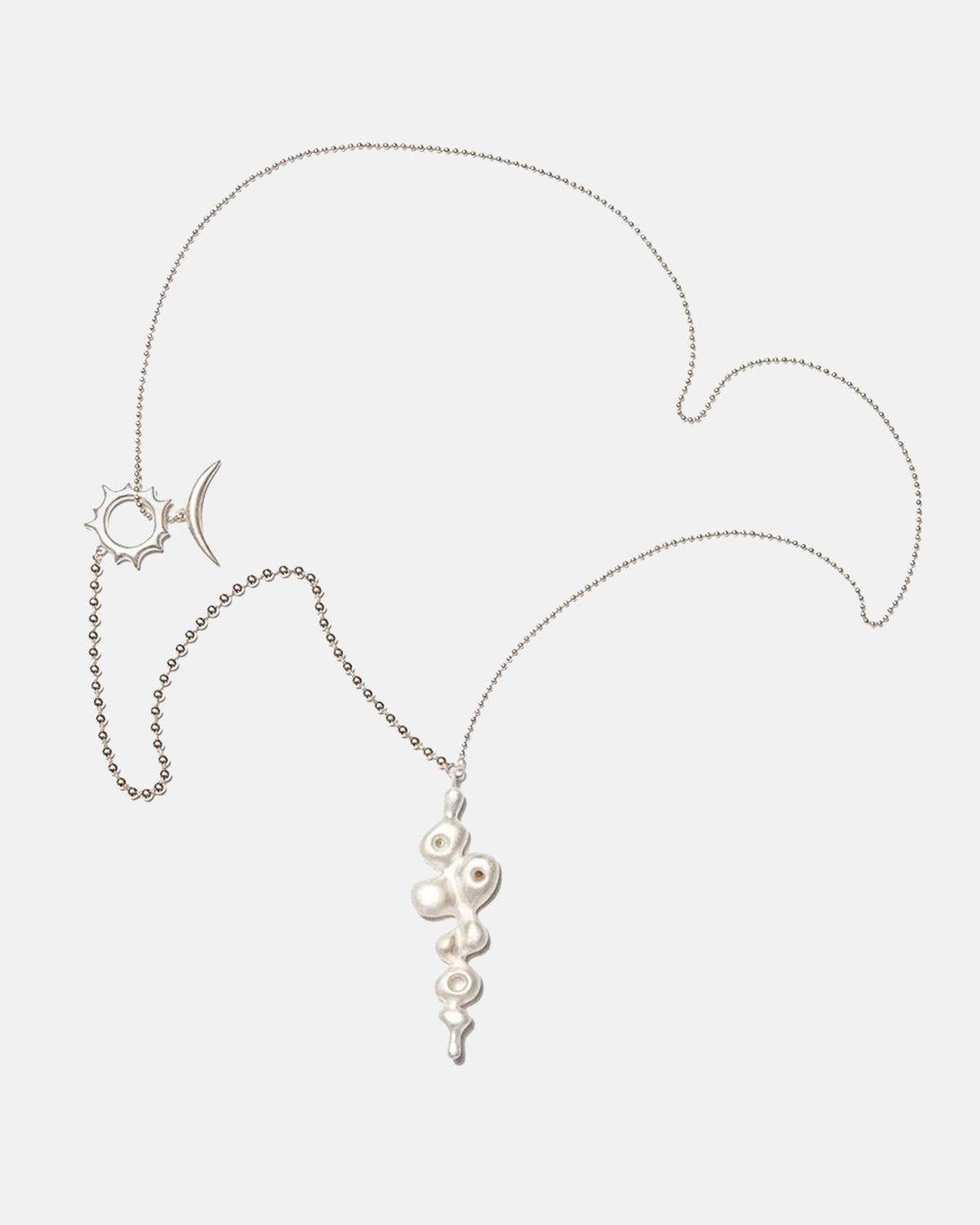 Pneu 925 Silver Necklace in Matte White