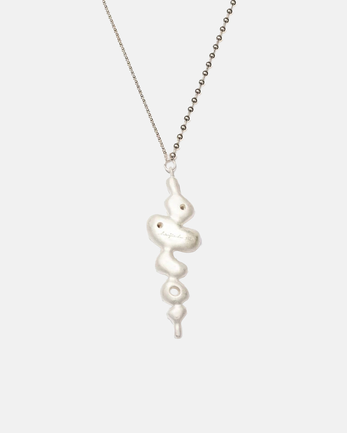 Pneu 925 Silver Necklace in Matte White
