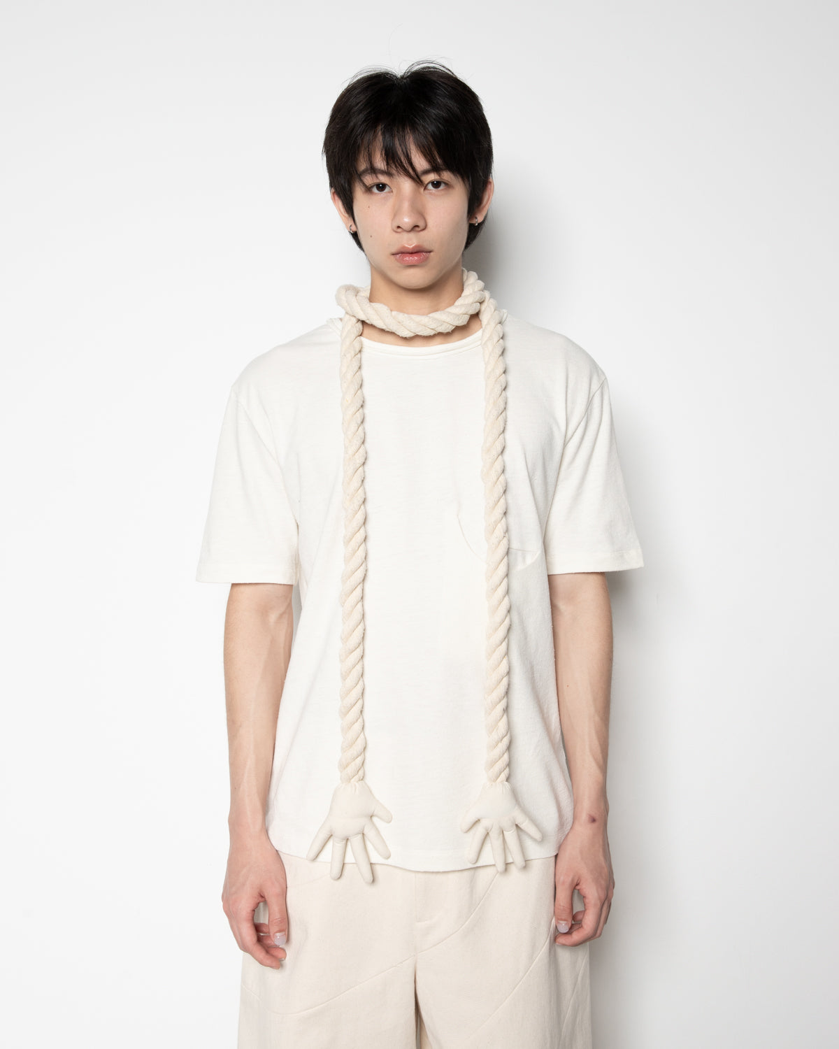Roped Hands Scarf in Off Hand
