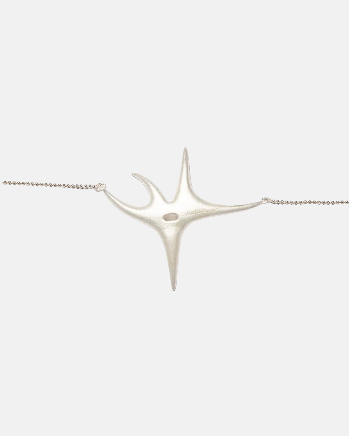 Ruh 925 Silver Necklace in Matte White