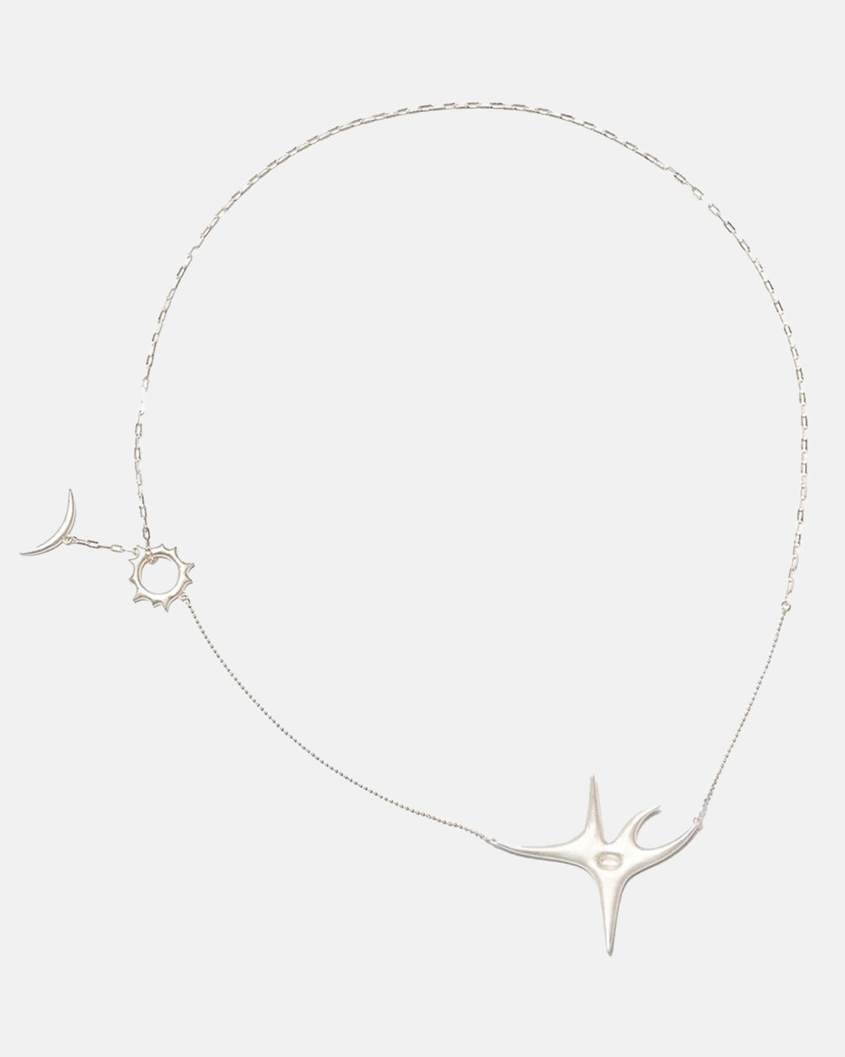 Ruh 925 Silver Necklace in Matte White
