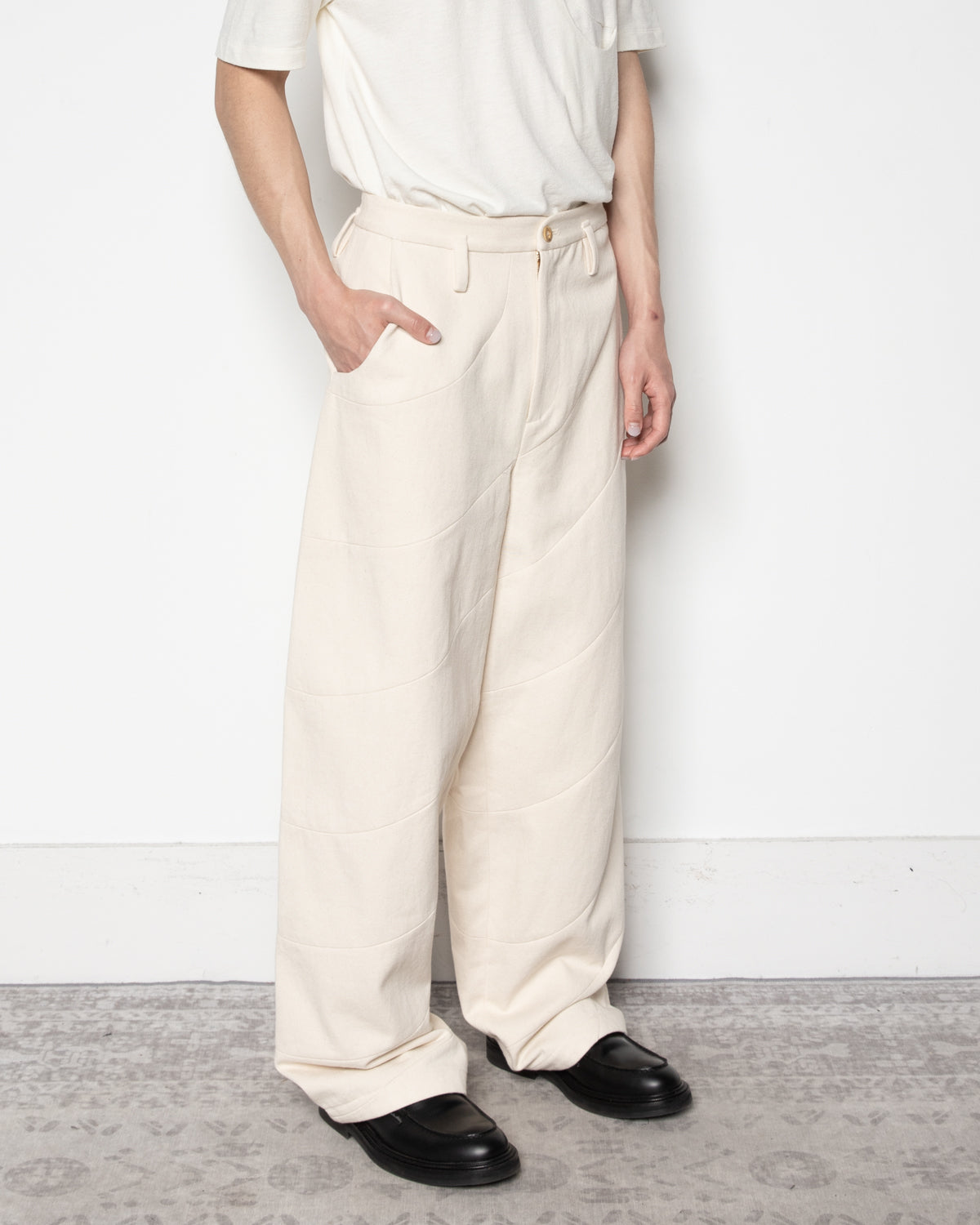 Swirl Trousers in Off White
