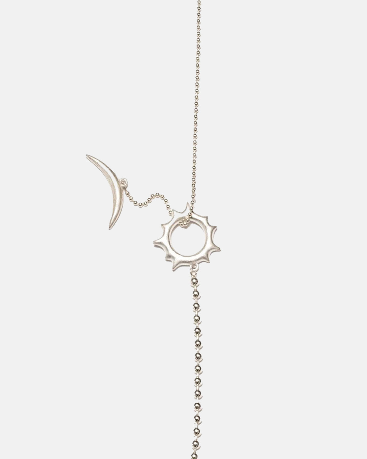 Tama 925 Silver Necklace in Matte White