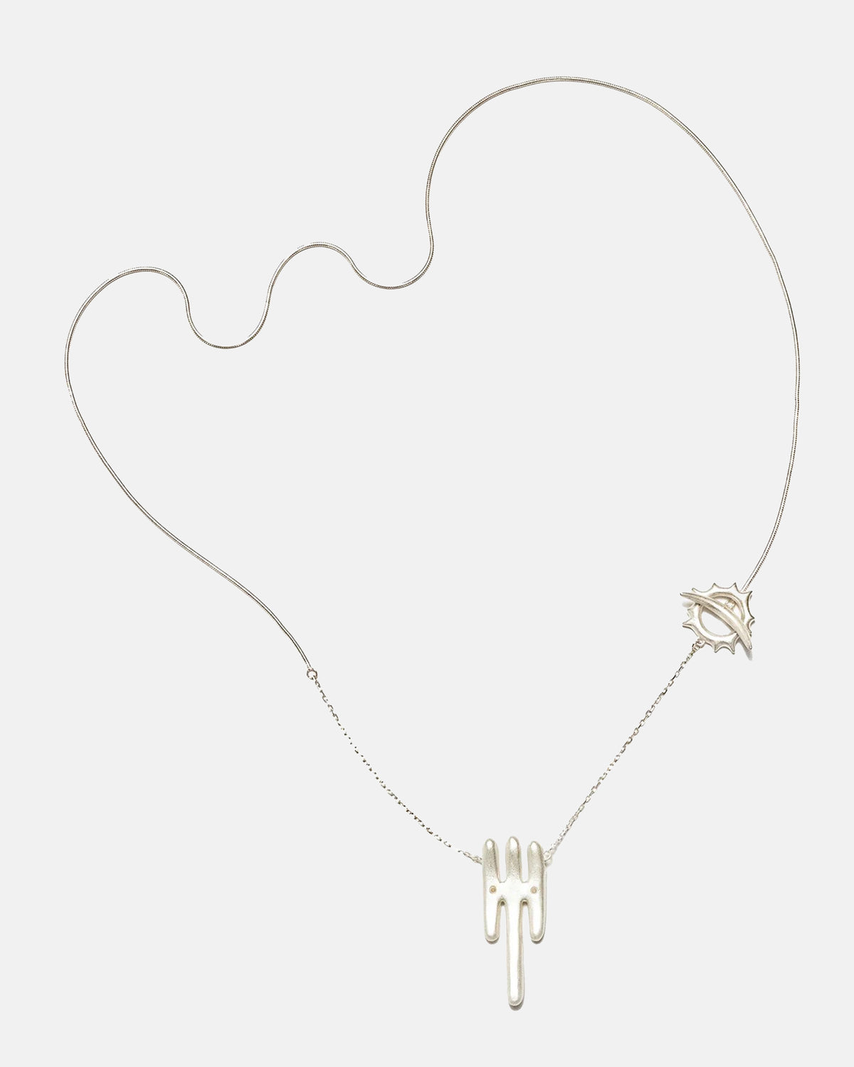 Tama 925 Silver Necklace in Matte White
