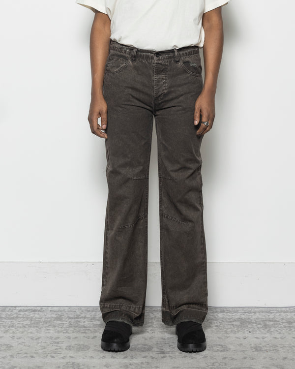 Darted Jeans in Dark Brown
