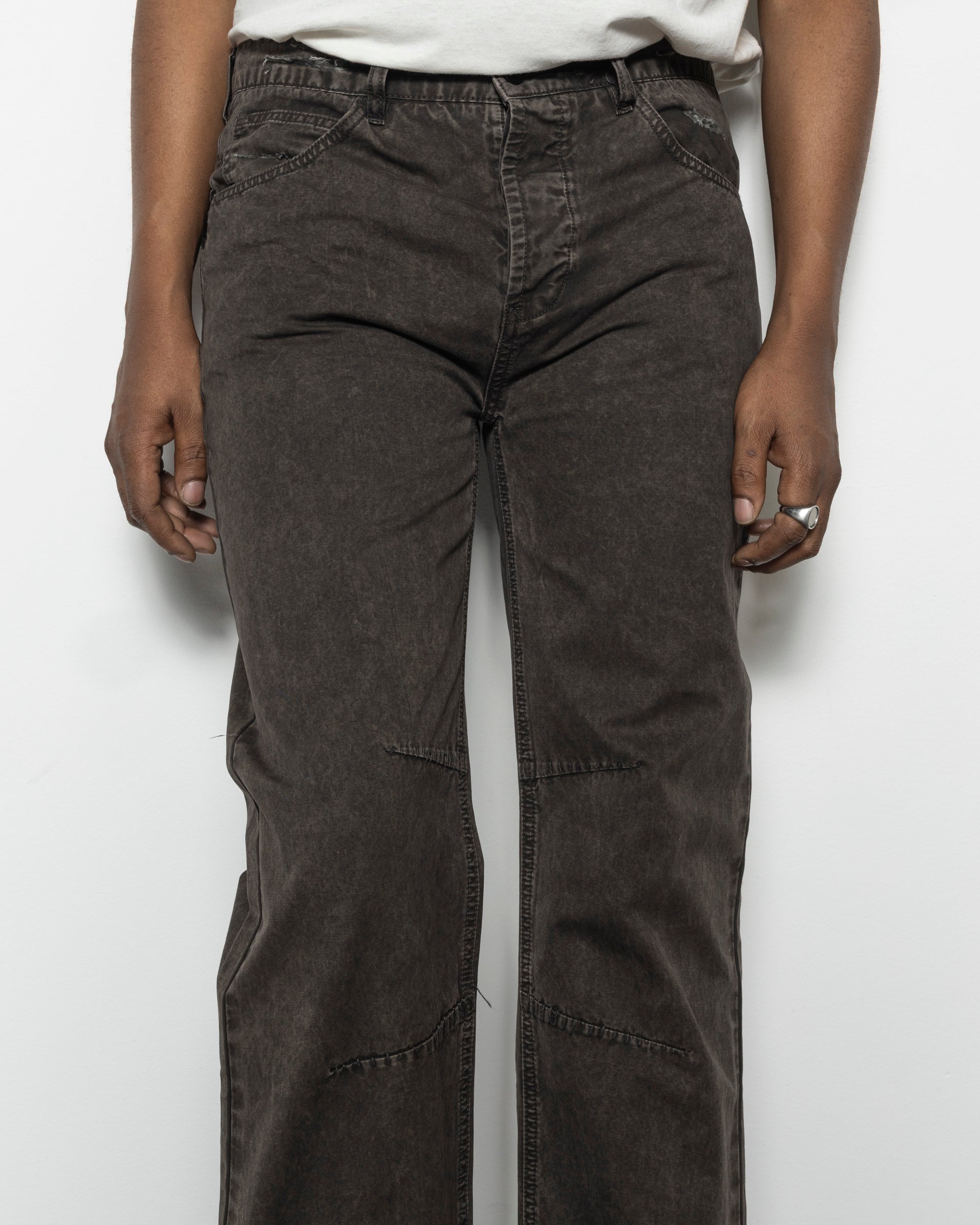 Darted Jeans in Dark Brown