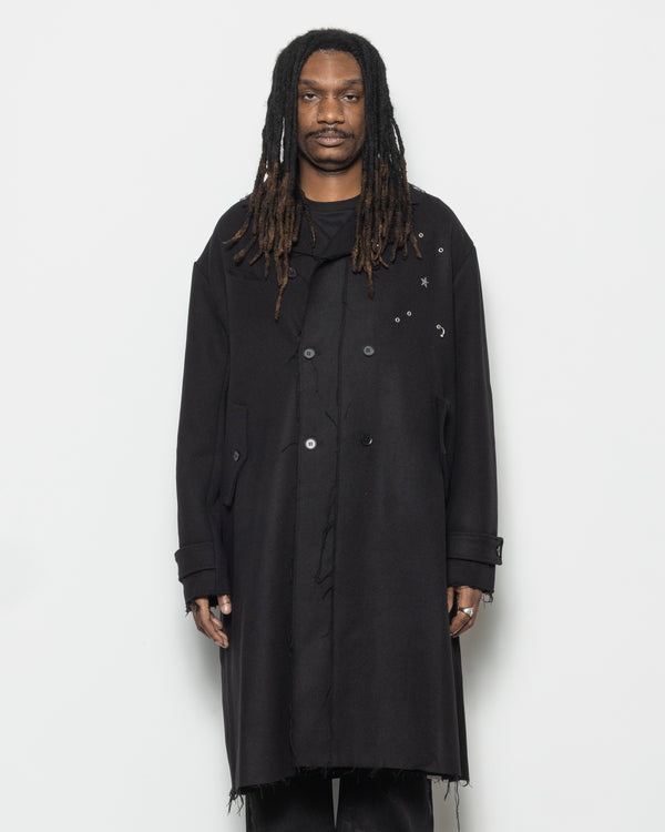 Lieutenant's Wool Coat in Black