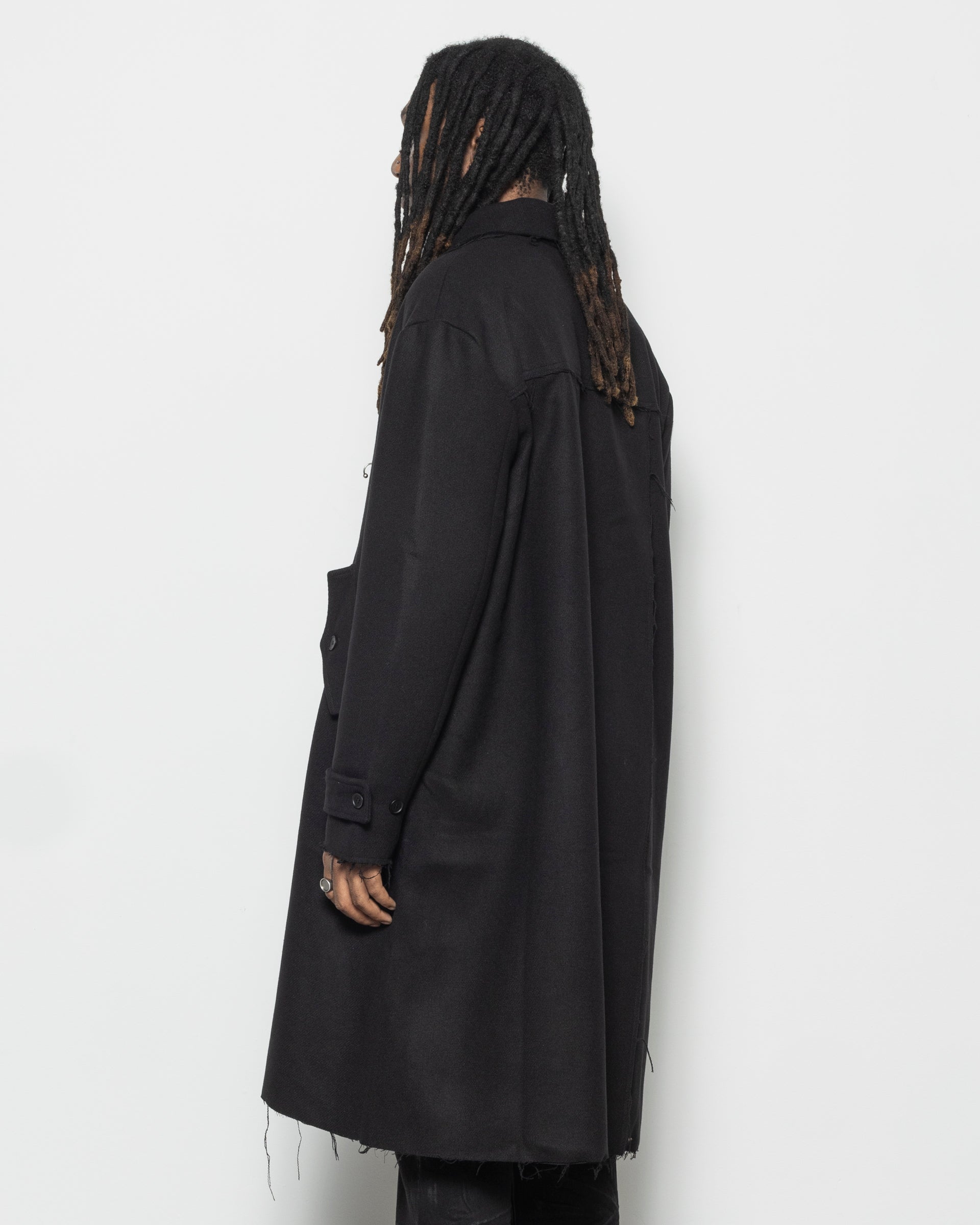 Lieutenant's Wool Coat in Black