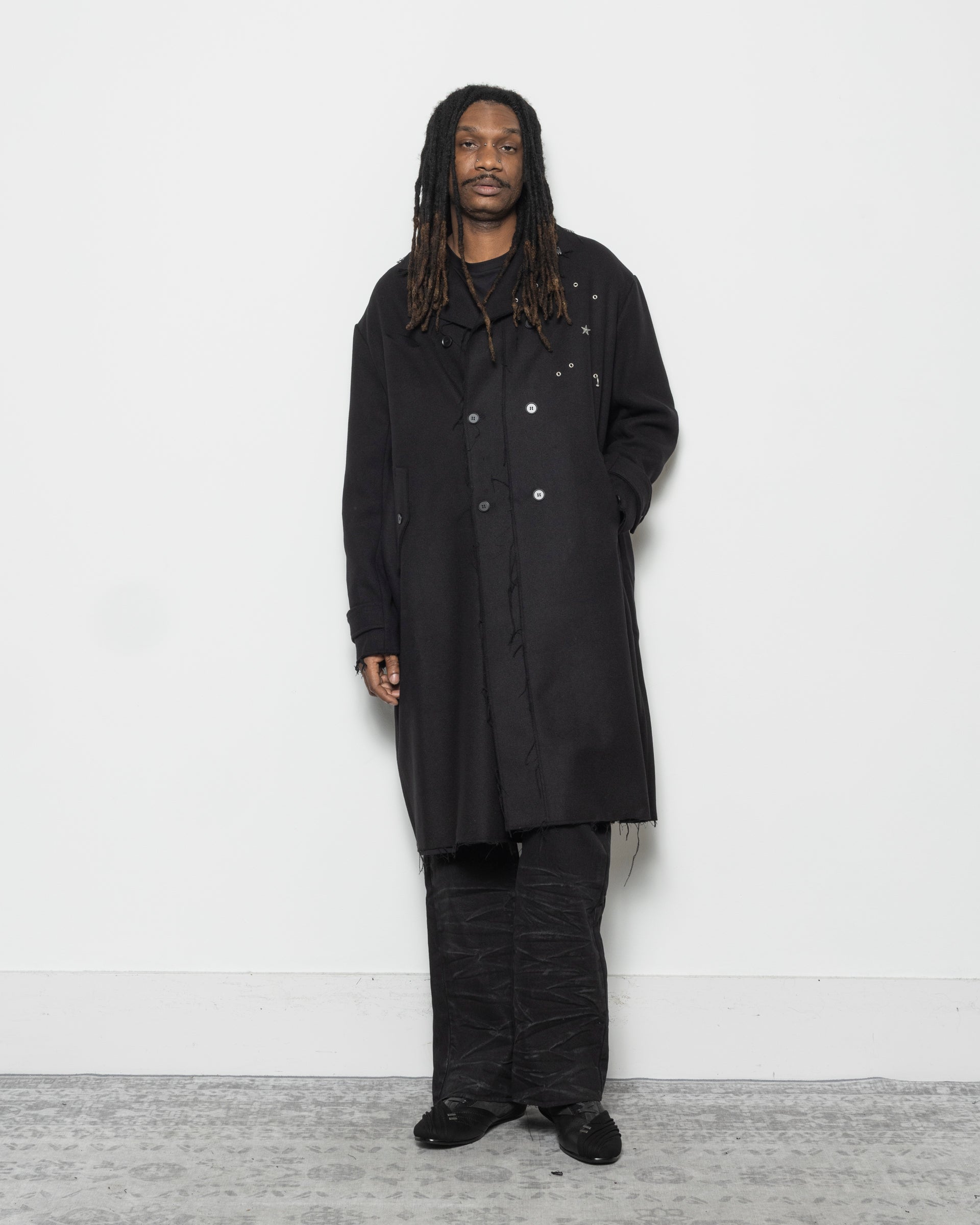 Lieutenant's Wool Coat in Black