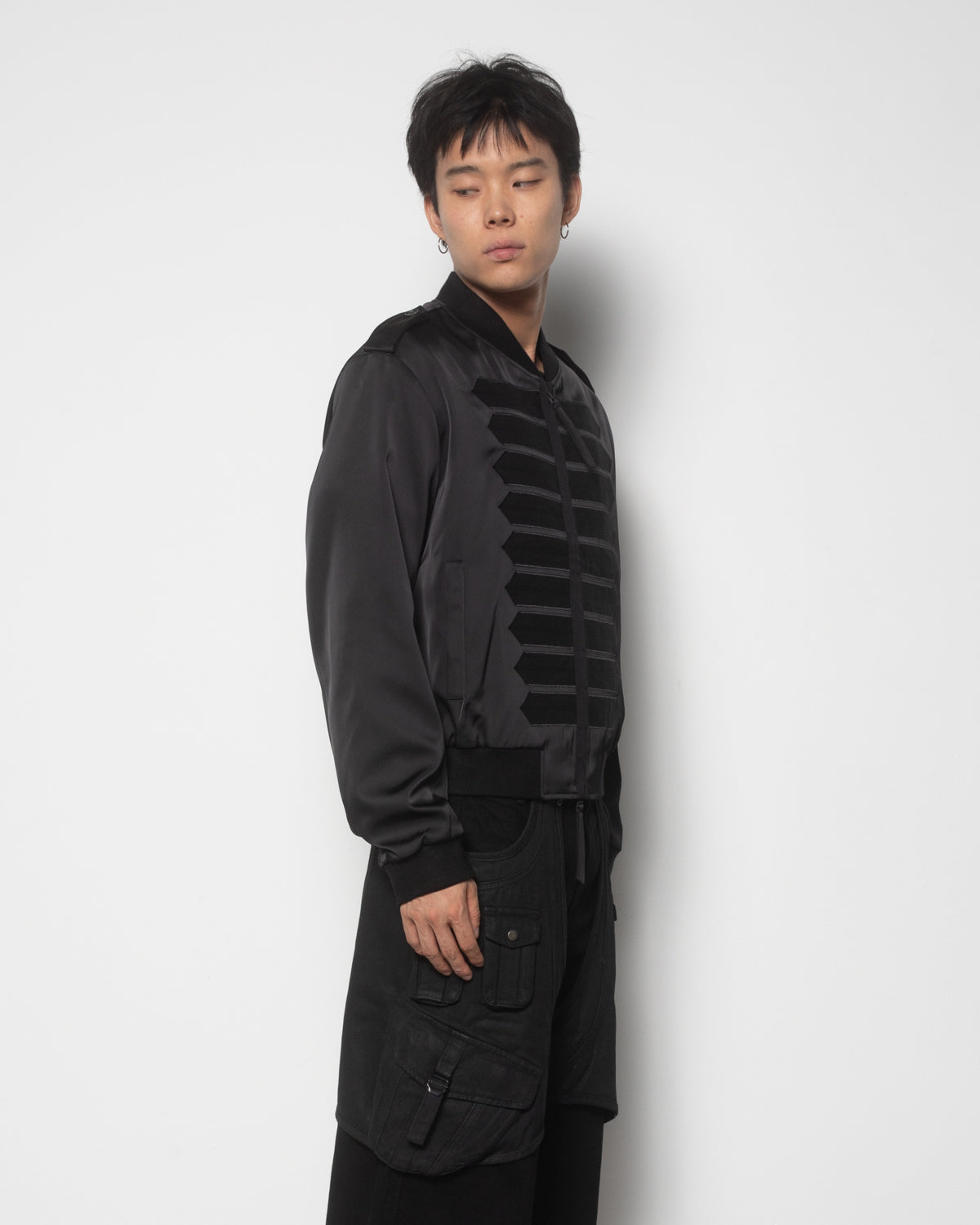 Napoleon Varsity Jacket in Washed Black