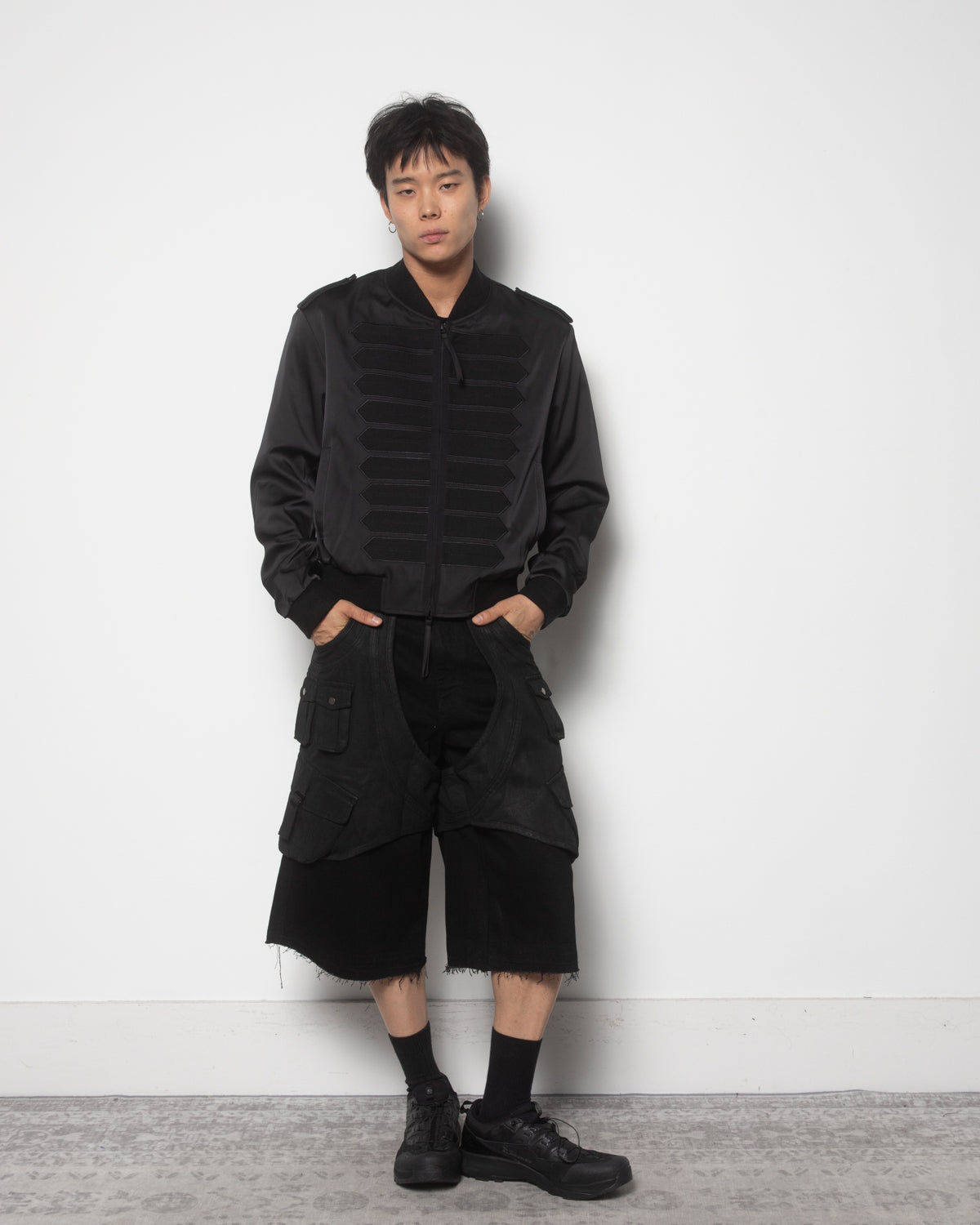 Parasite Jorts in Washed Black