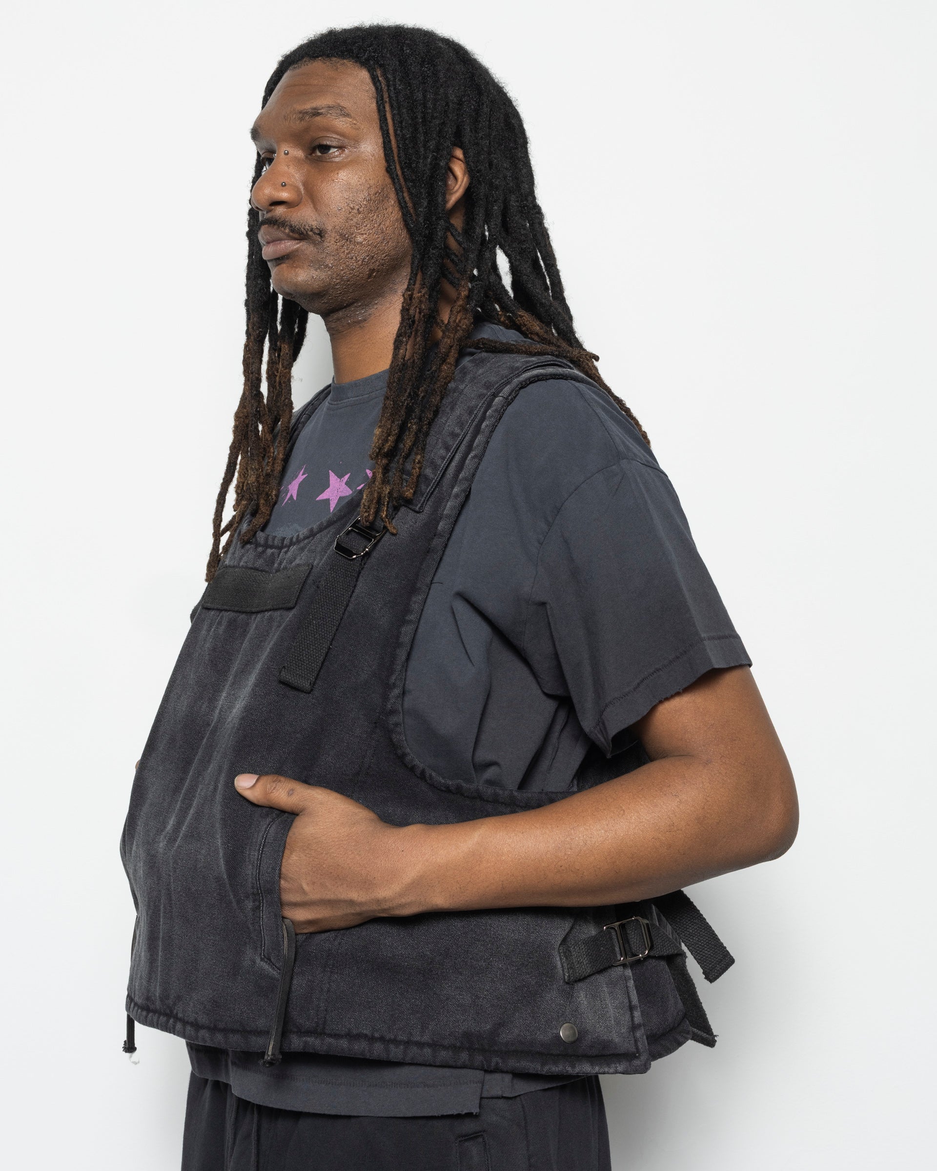 Riot Vest in Washed Grey