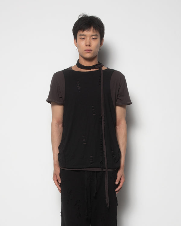 Scarf Tee in Dirt
