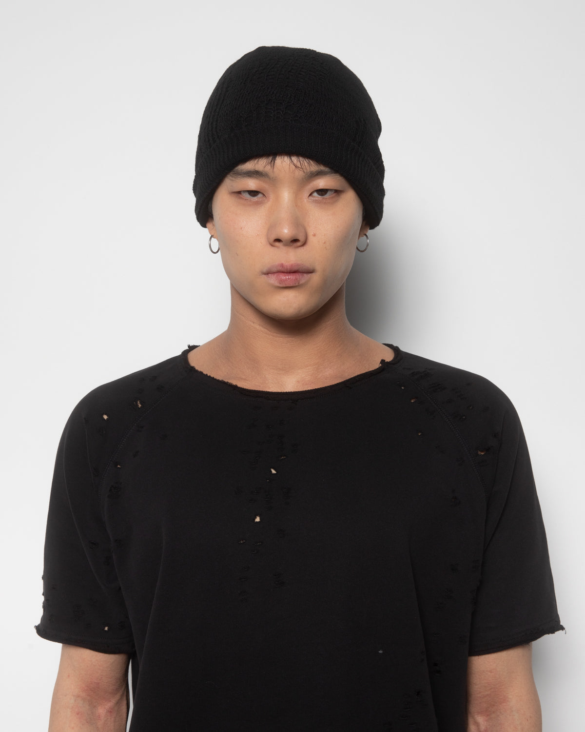 Spider Knit Beanie in Black