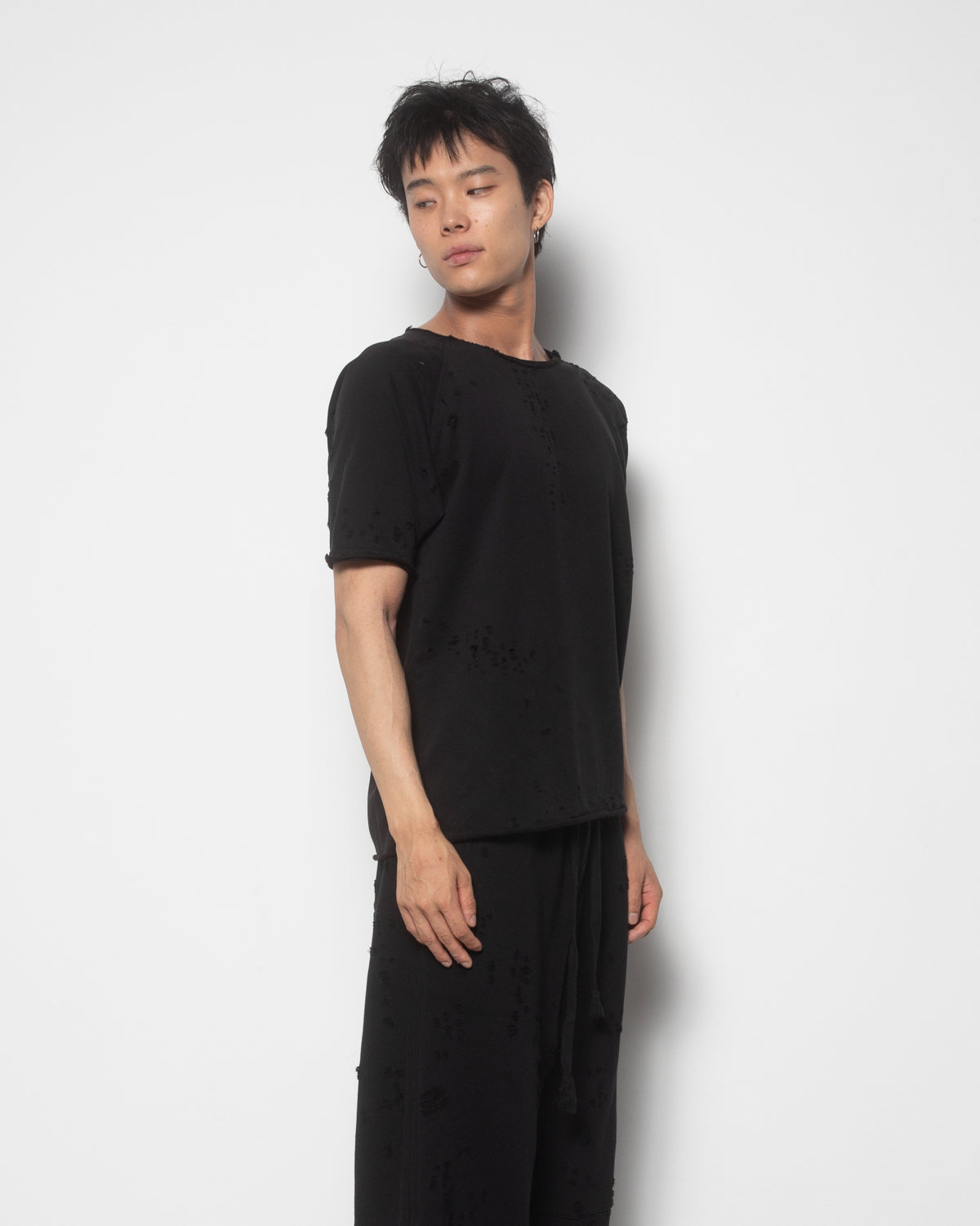 Thrashed Tee in Black