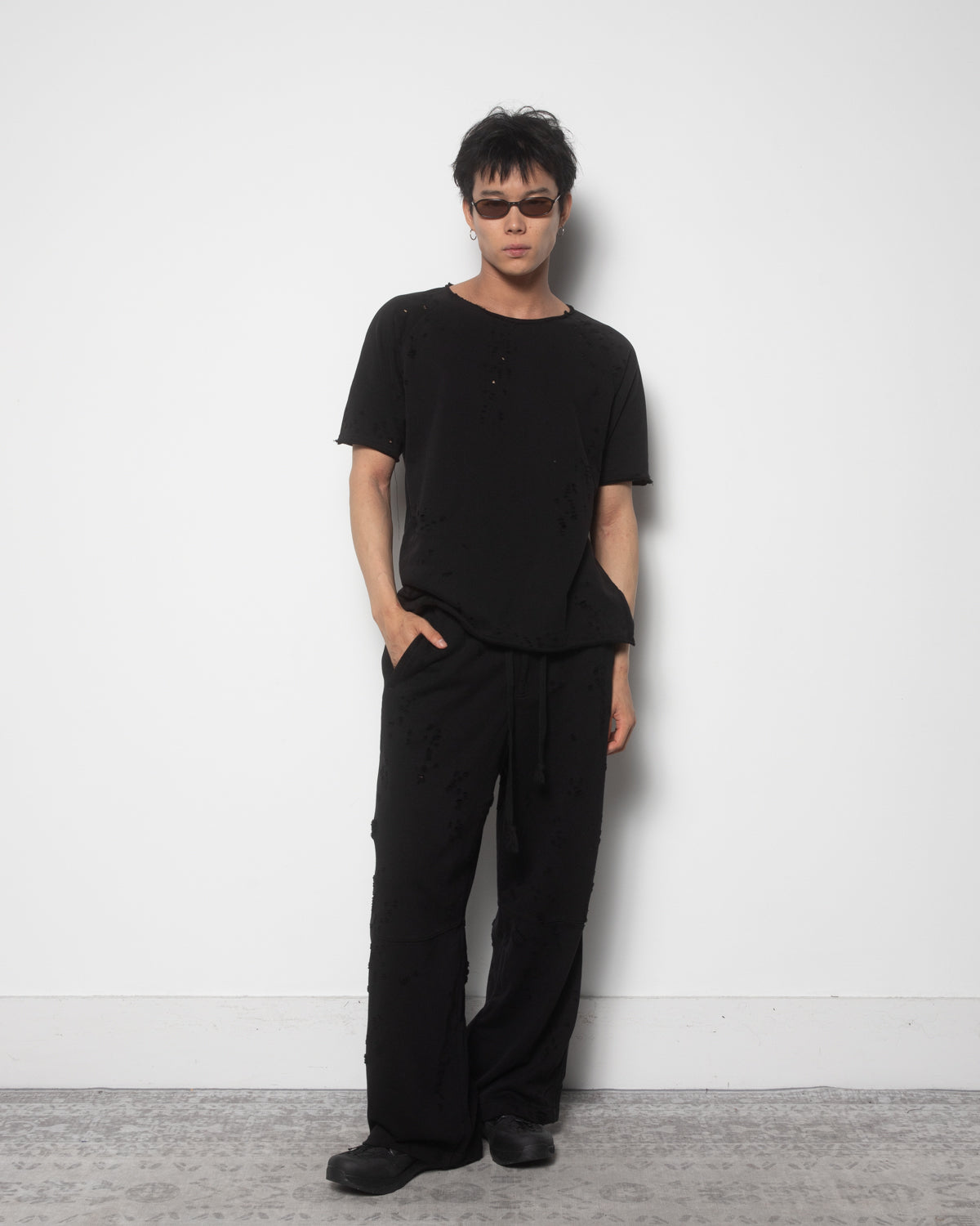 Thrashed Tee in Black