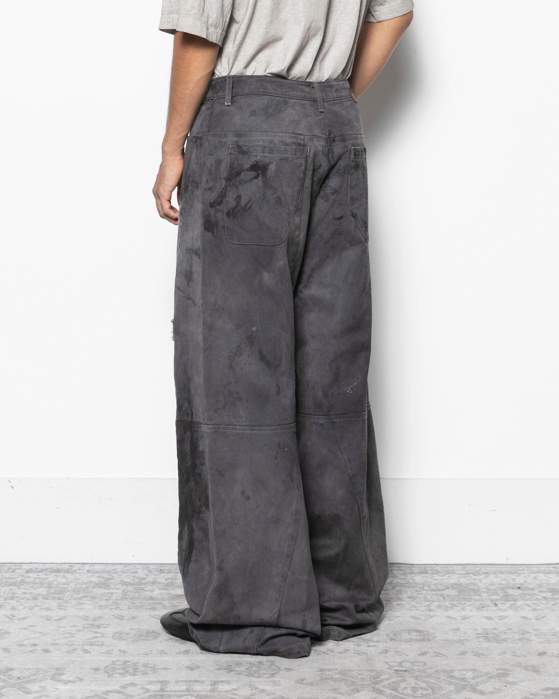 Unkempt Low Crutch Jeans in Natural Dyed Grey