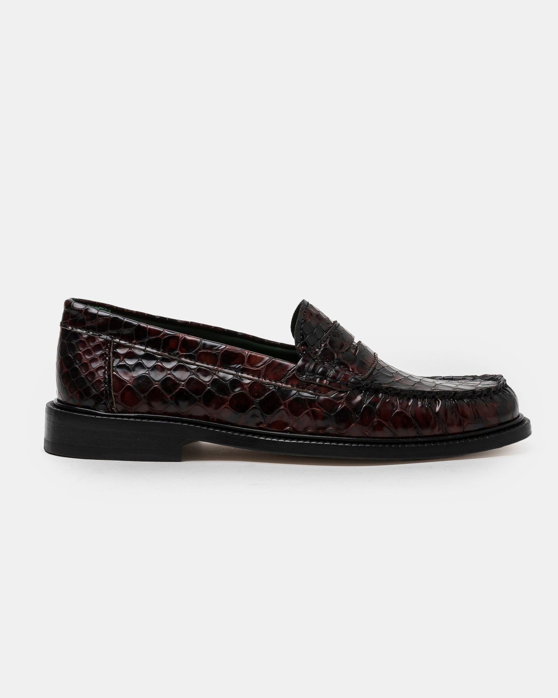 Yardee Mocassin Loafer in Brown Python