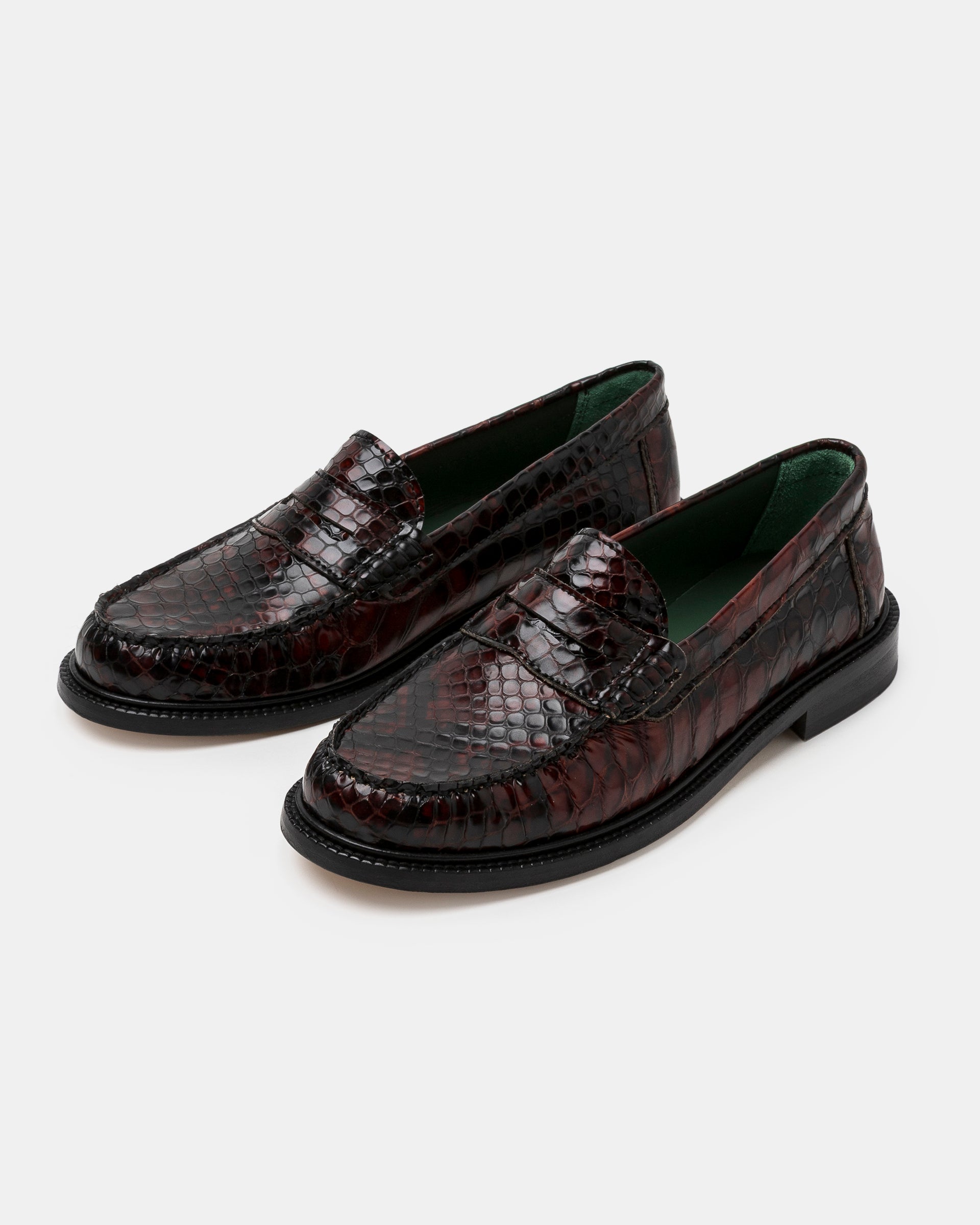 Yardee Mocassin Loafer in Brown Python